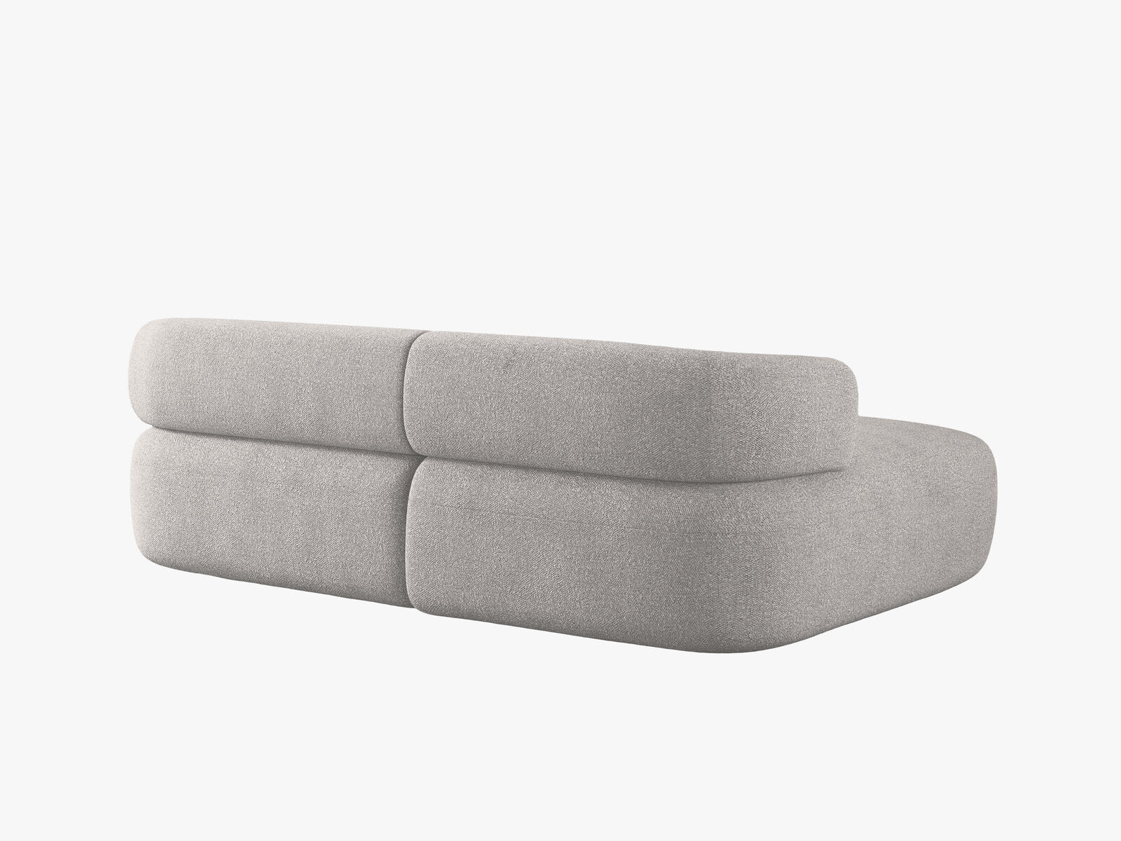 Micadoni 5-Sitzer Ecksofa Jenny Kleine Version Links Boucle Now or Never Hellgrau