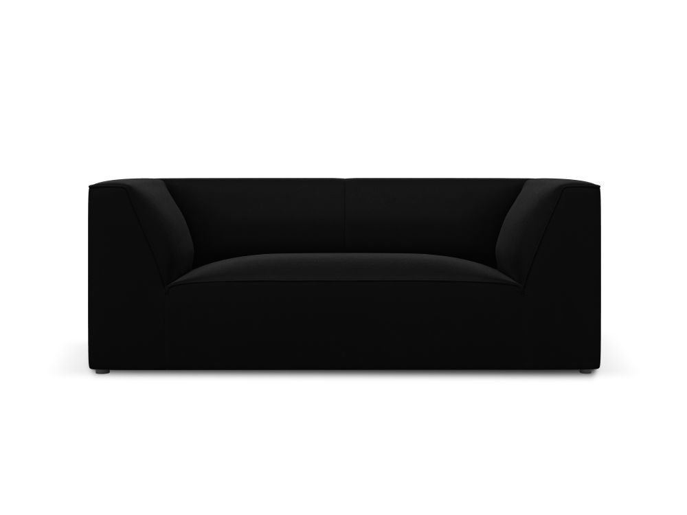 Cosmopolitan Design Sofa Siena 2-Sitzer Samt Salvador Schwarz