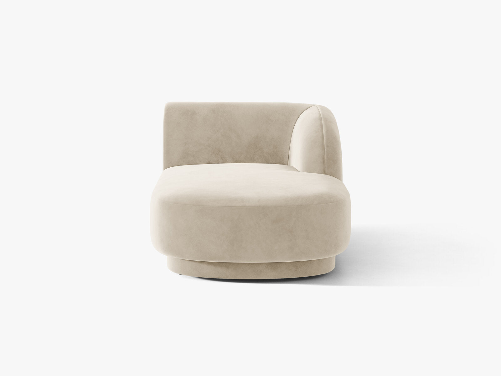 Micadoni Modul Miley 2-Sitzer Samt Bluvel Dunkelbeige Rechts