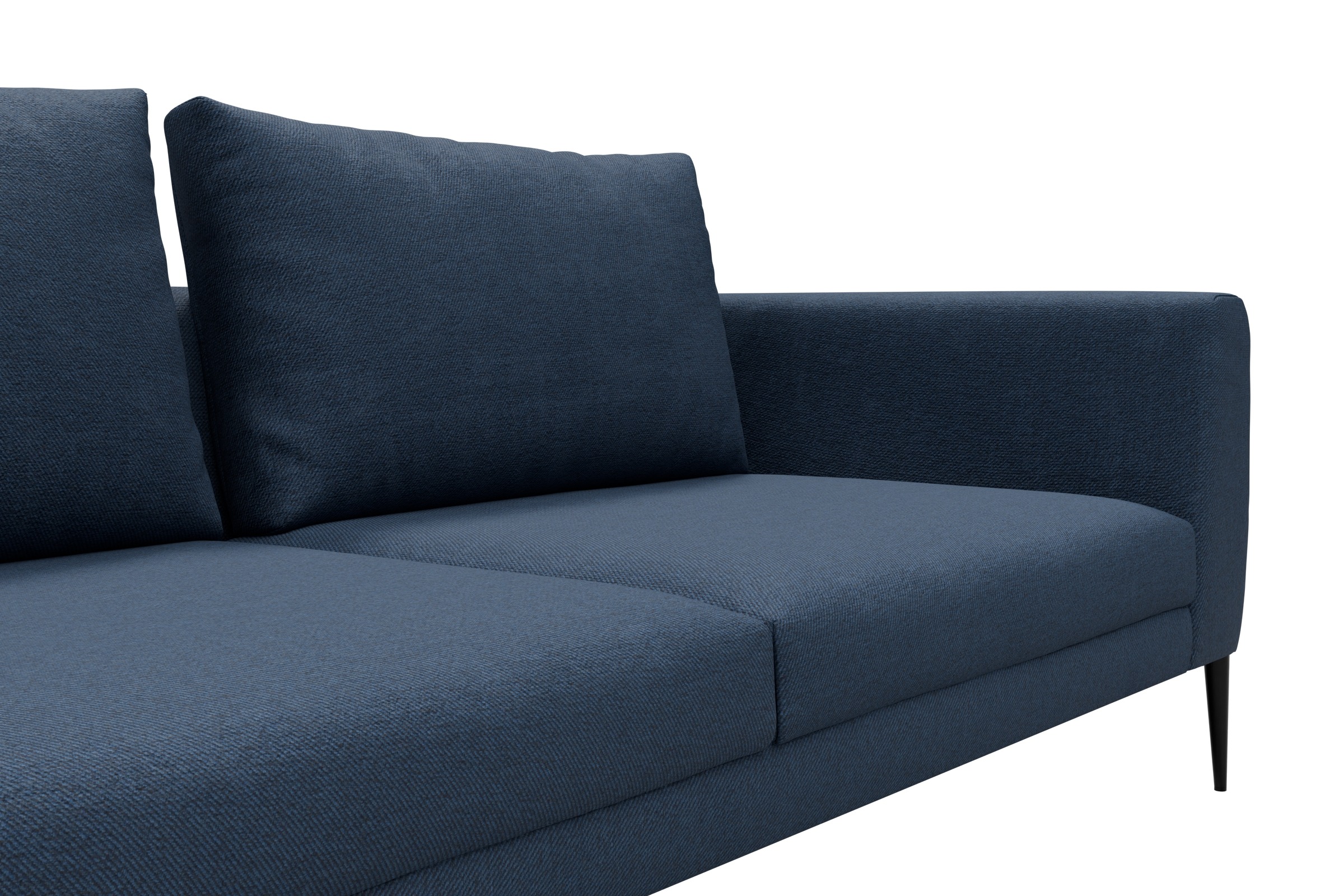 Ecksofa Paul Relax-Ecke rechts mit 3-Sitzer Weda-Blue
