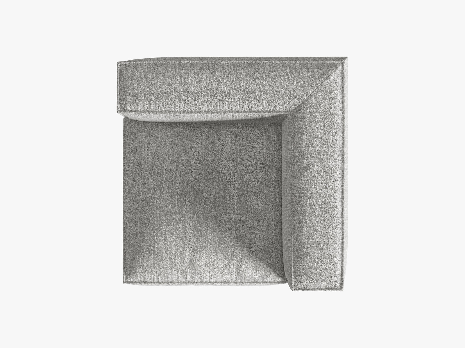 Micadoni Eckmodul Nuria 1-Sitzer Boucle Silber