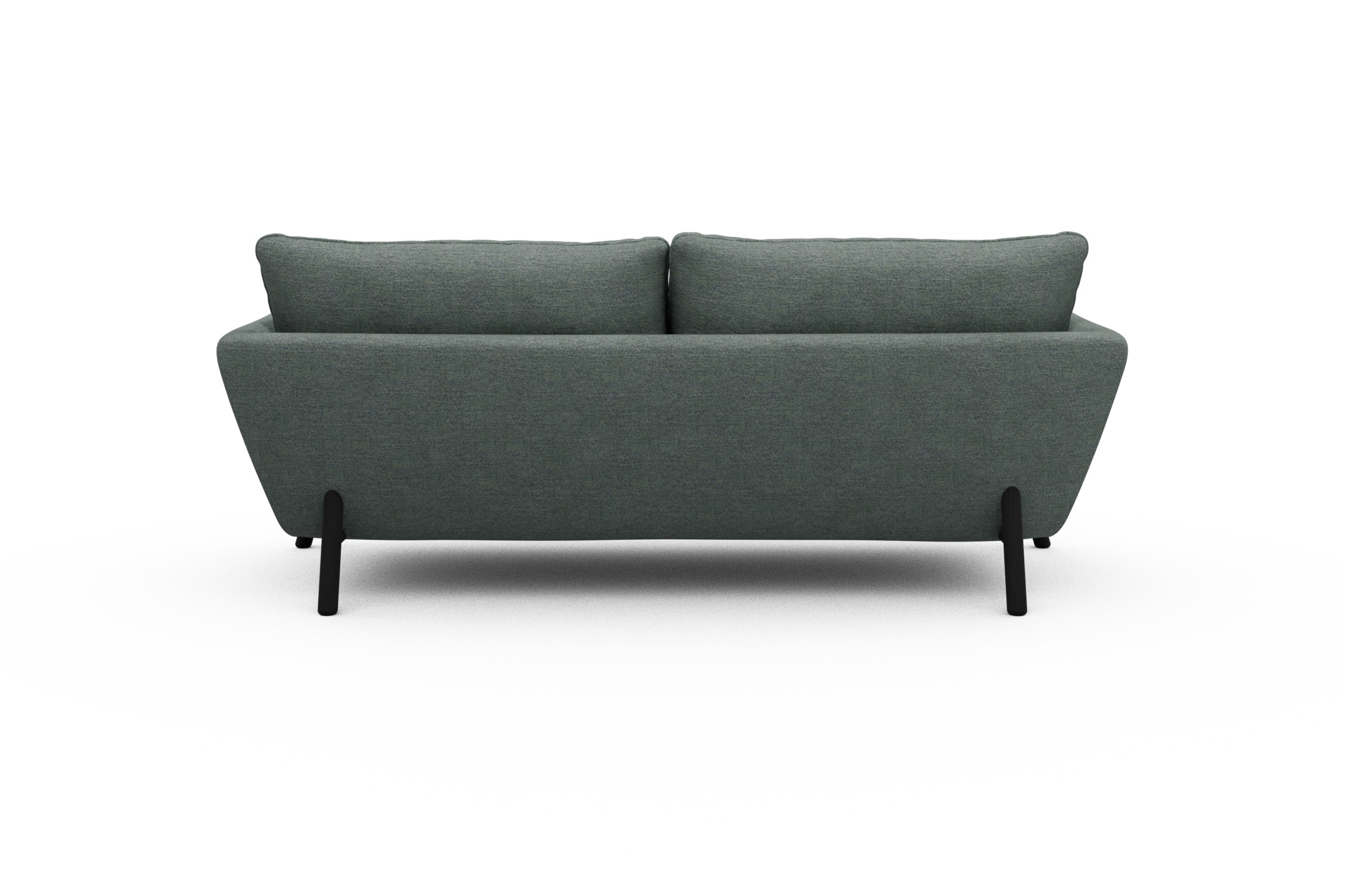 Sofa Emil 3-Sitzer Beinfarbe Eiche Schwarz Carreno-Ice-Blue