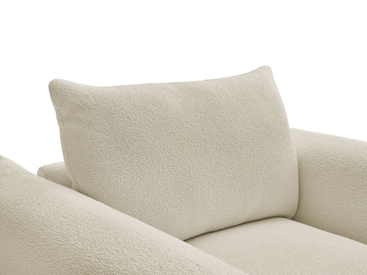 Bobochic Ernest Sessel Bouclé-Stoff Beige