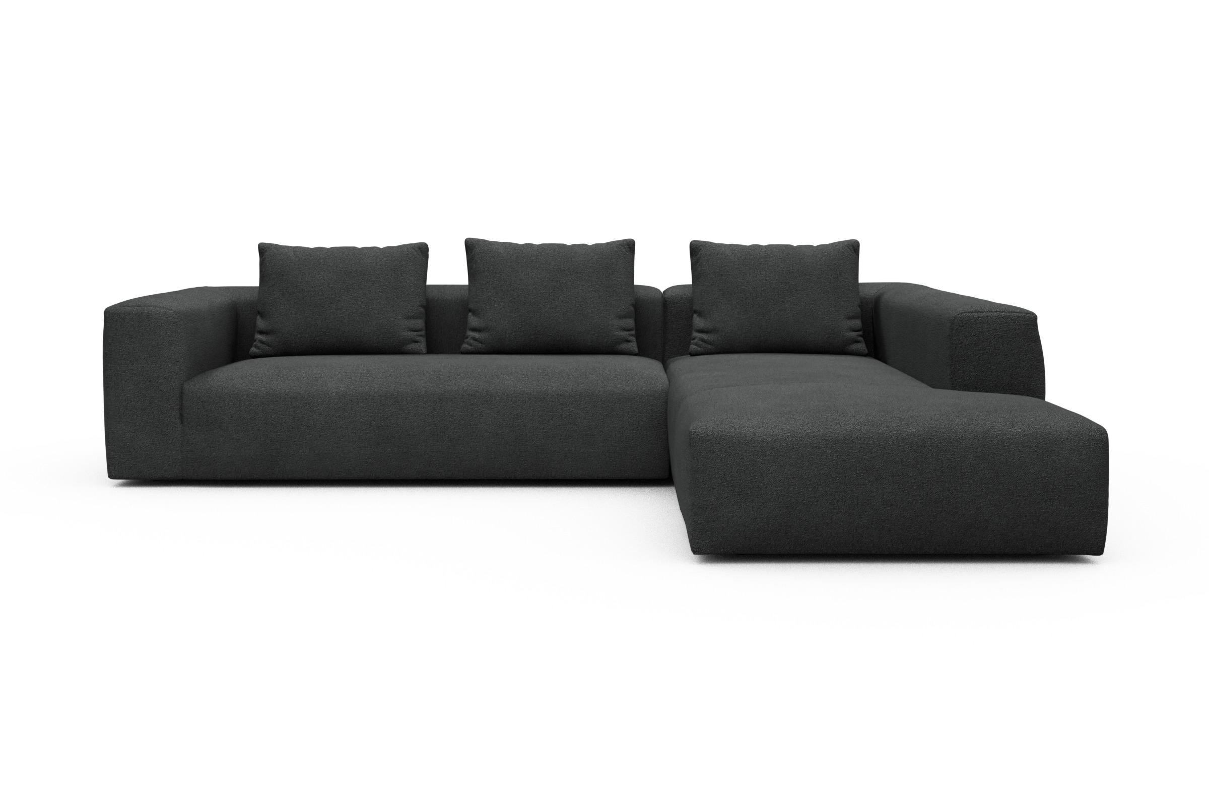 Skandi Home Ecksofa Fred Relax-Ecke rechts mit 2,5-Sitzer Boucle-Charcoal moebelfaktor