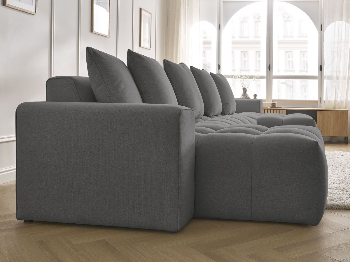 Bobochic Mont-blanc Wohnlandschaft Melange-Stoff Dunkelgrau