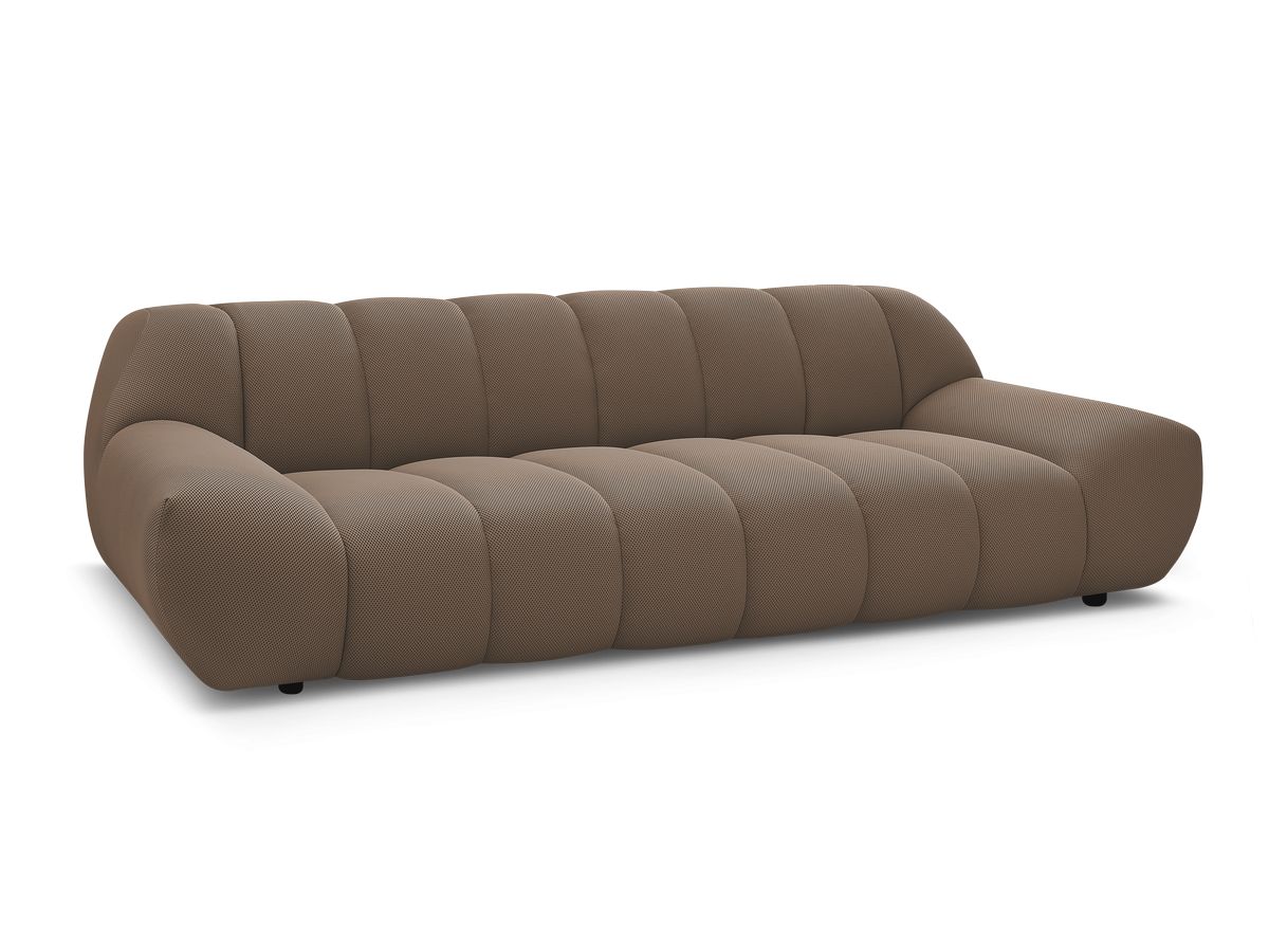 Bobochic Hayden Sofa 3-Sitzer Mesh-Stoff Braun