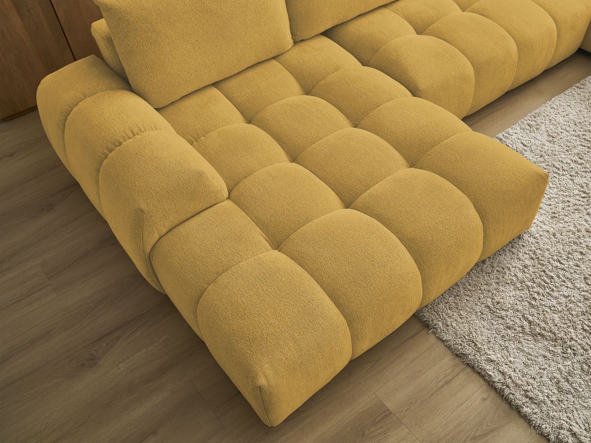 Bobochic Everest Wohnlandschaft, 6 Kissen Melange-Stoff Gelb Ecke links