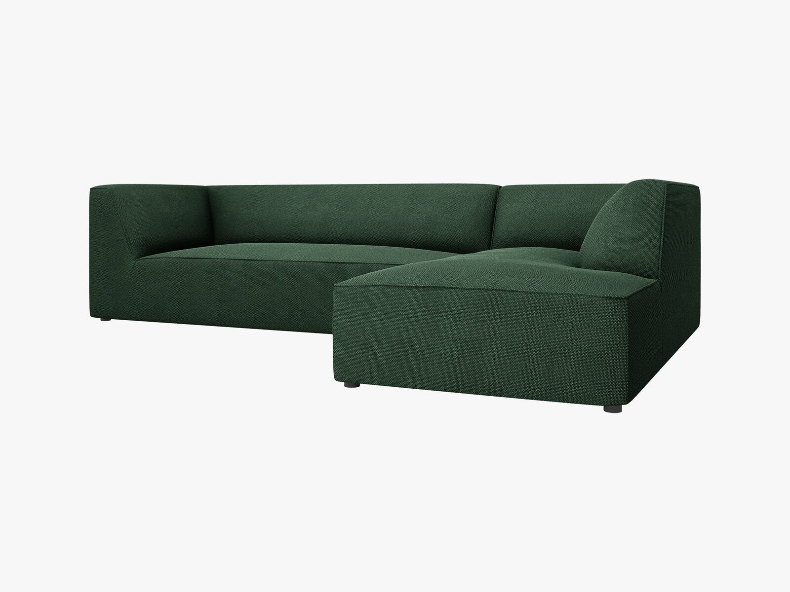 Micadoni 4-Sitzer Modular Sofa Ruby Rechts Strukturierter Stoff Ottawa Grün