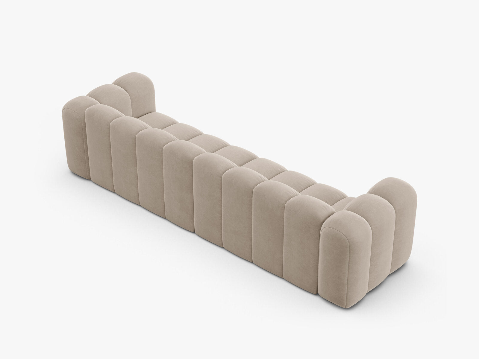 Micadoni Modulares Sofa Lupine 4-Sitzer Samt Salvador Beige