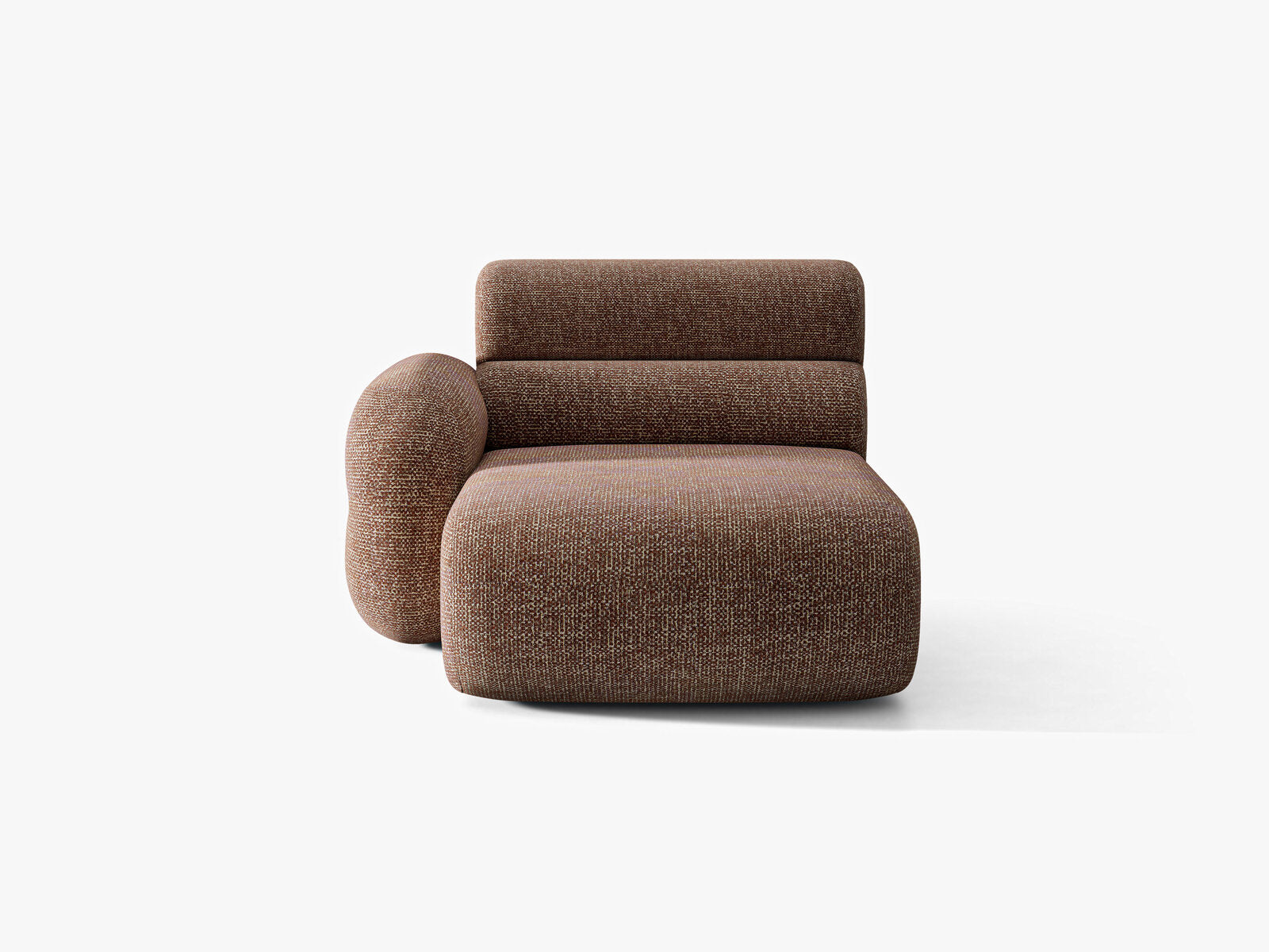 Micadoni Neo Chaiselongue Links Chenille SILENCIO Braun
