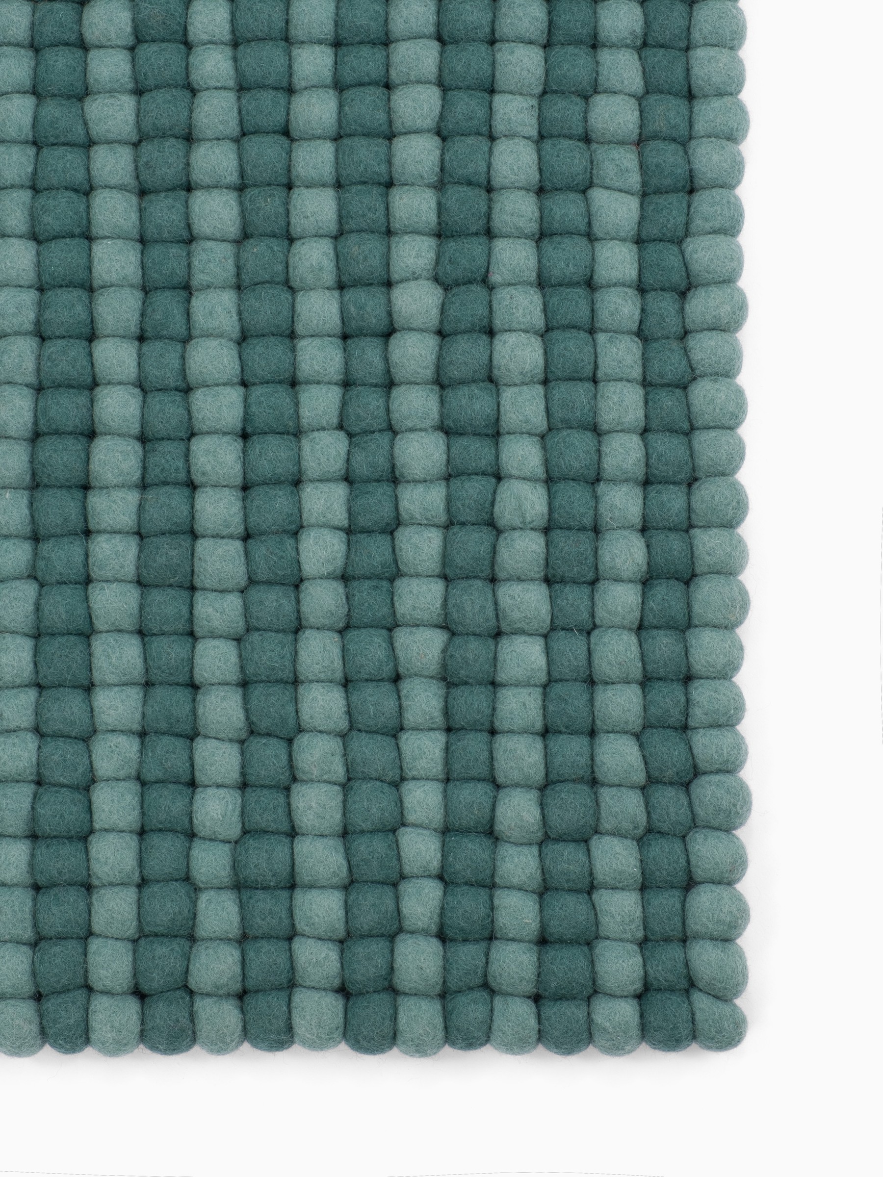 myfelt Dawn Filzkugelteppich Goldorange rechteckig 90 x 130 cm