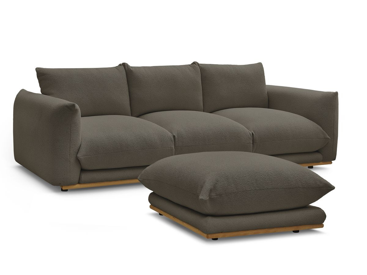 Bouclé-Stoff · Braun
