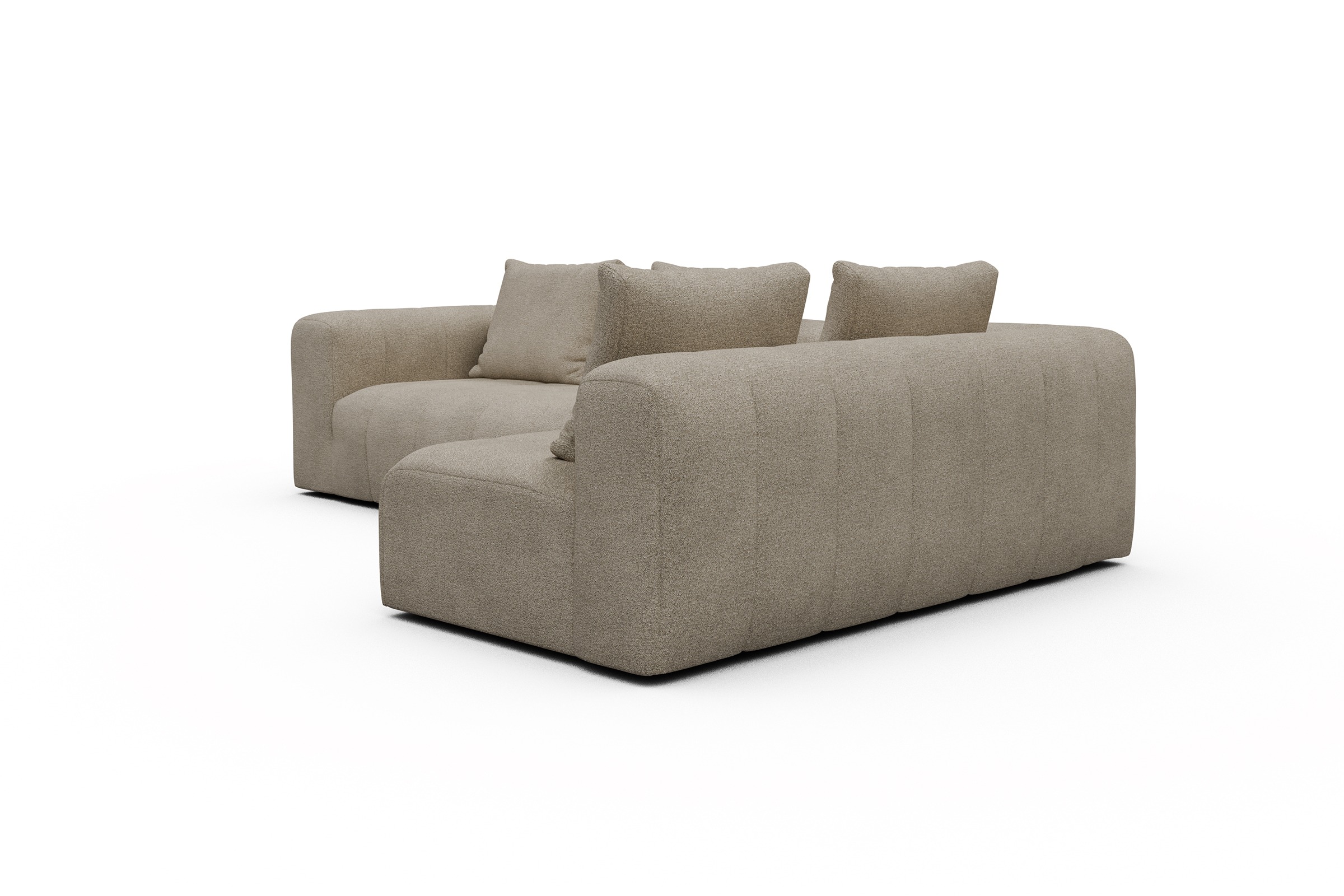 Ecksofa Hugo 2x 2,5-Sitzer Armlehne links Boucle-Belge