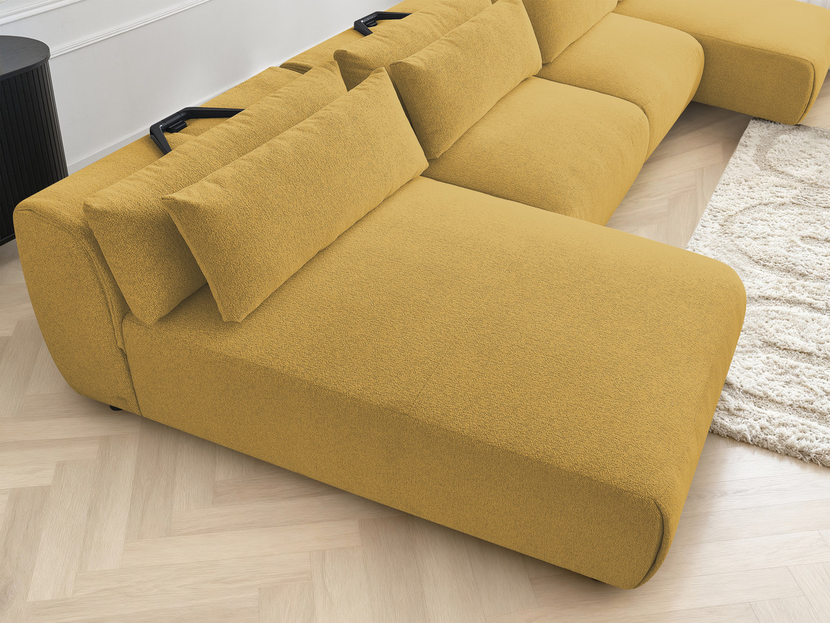 Bobochic Jana Wohnlandschaft Melange-Stoff Gelb
