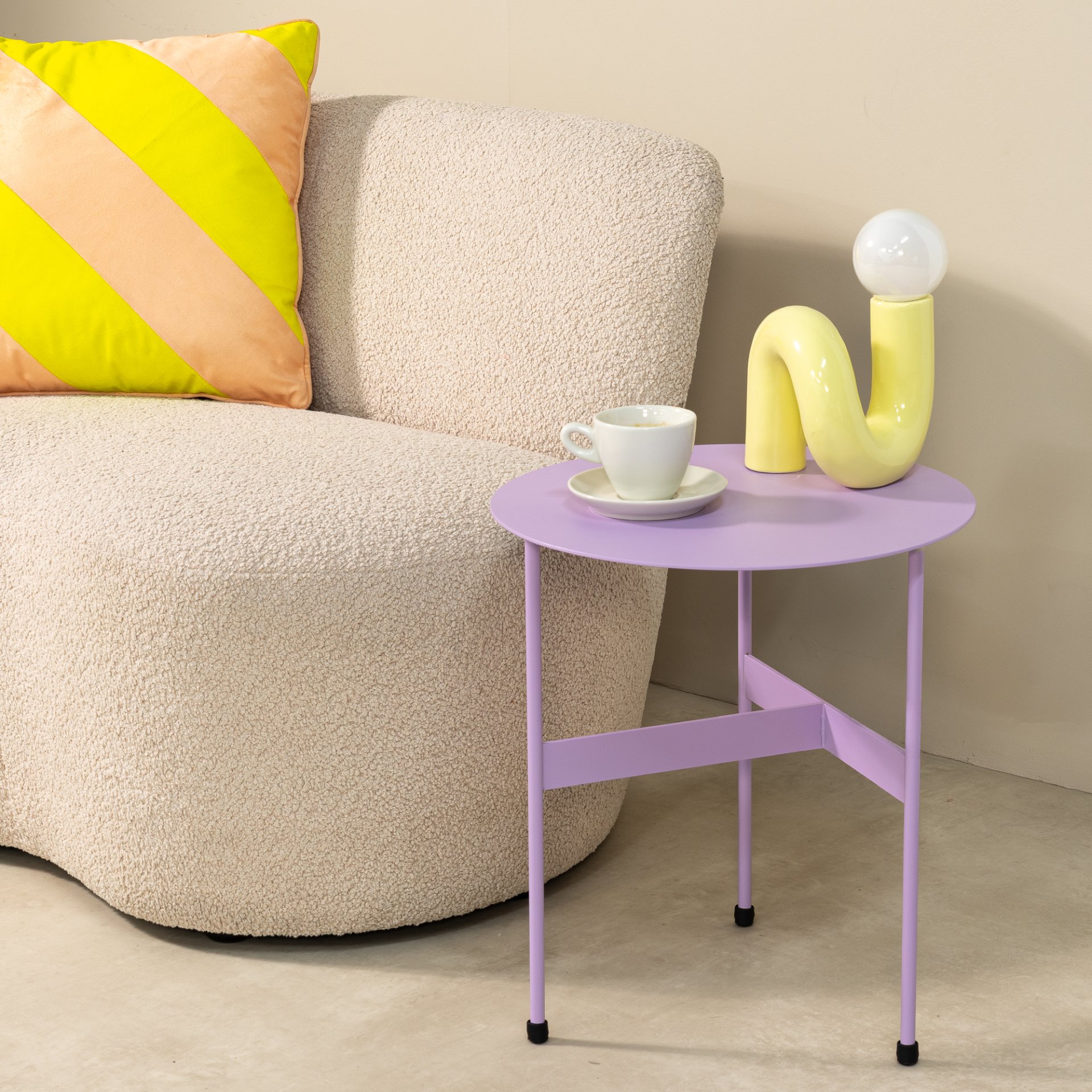 Spinder Design Beistelltisch Mira Low Soft Lilac