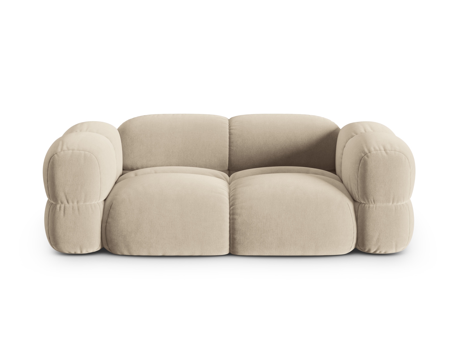 Cosmopolitan Design Sofa Loretto 3-Sitzer Samt Vogue Helles Beige