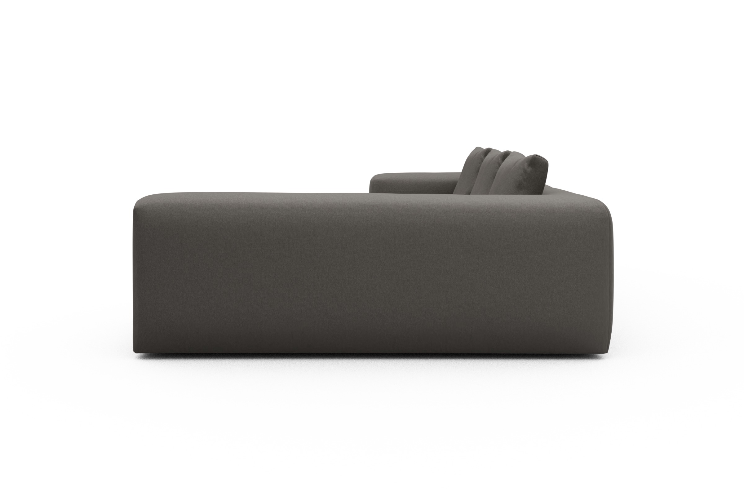 Ecksofa Fred 2x 2,5-Sitzer rechts offen Satya-Taupe