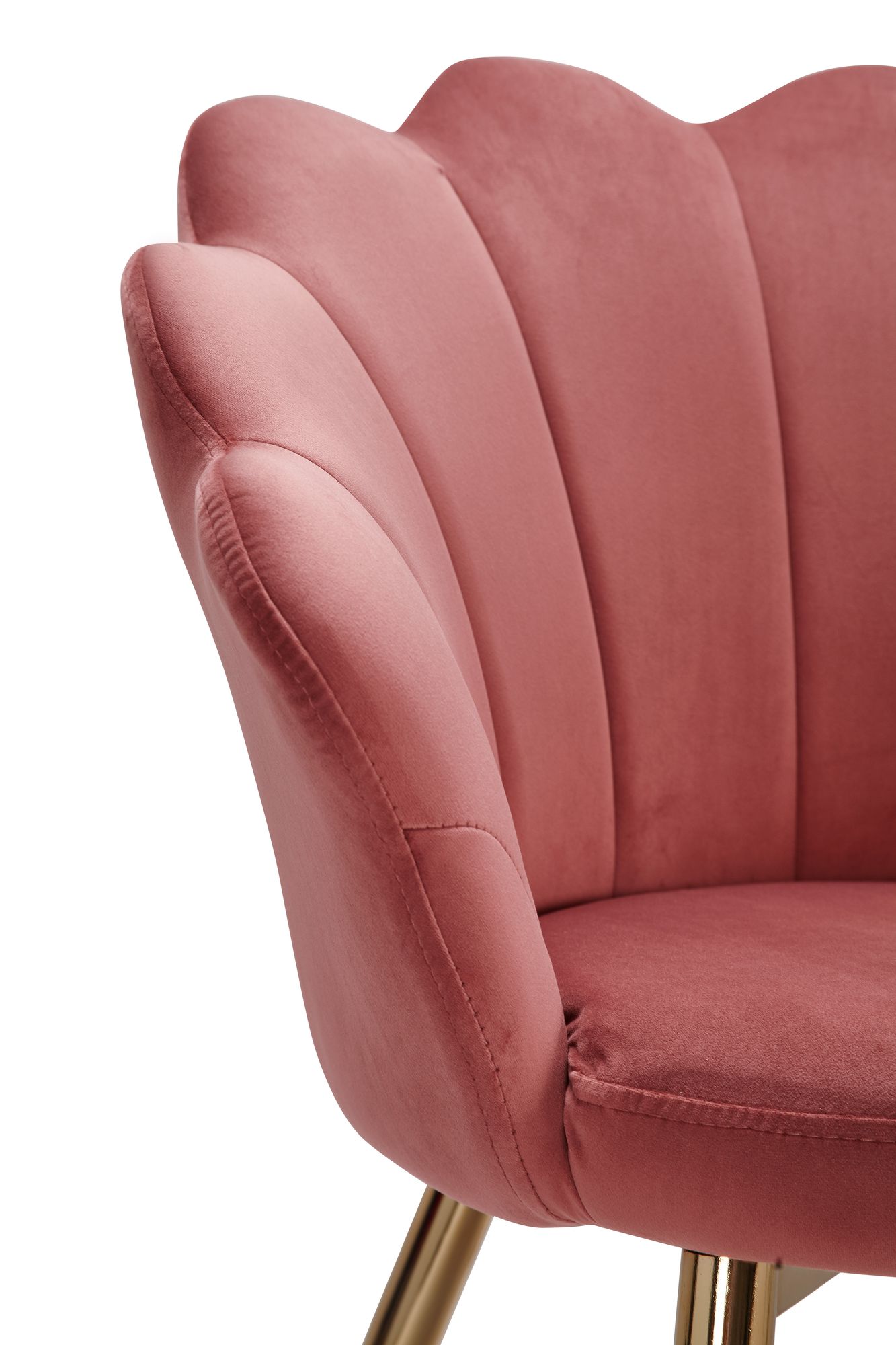 Esszimmerstuhl Nolsoy Samt Samt Rosa 47,5 × 53 × 80 cm