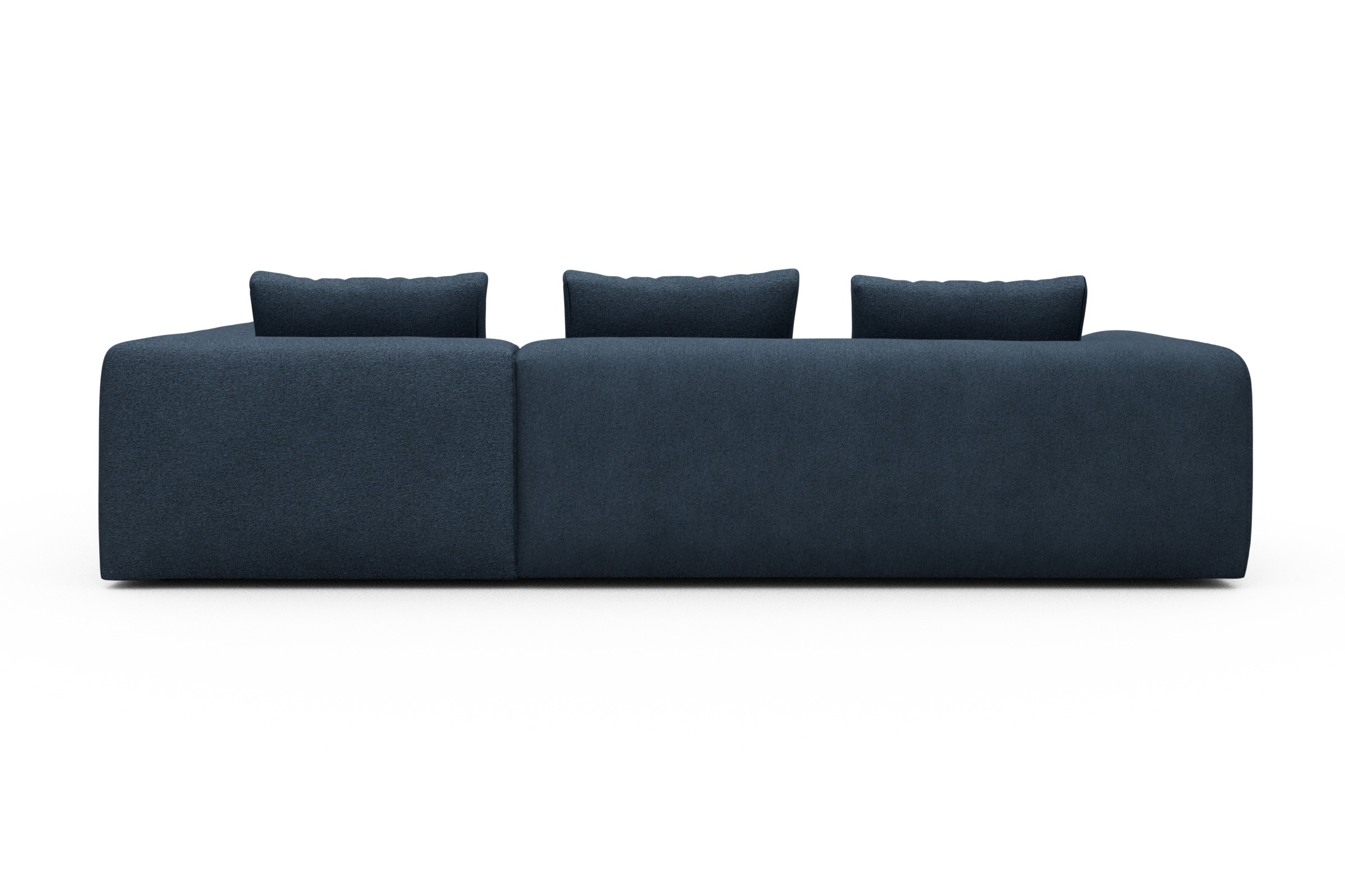 Ecksofa Fred Relax-Ecke rechts mit 2,5-Sitzer Boucle-Blue
