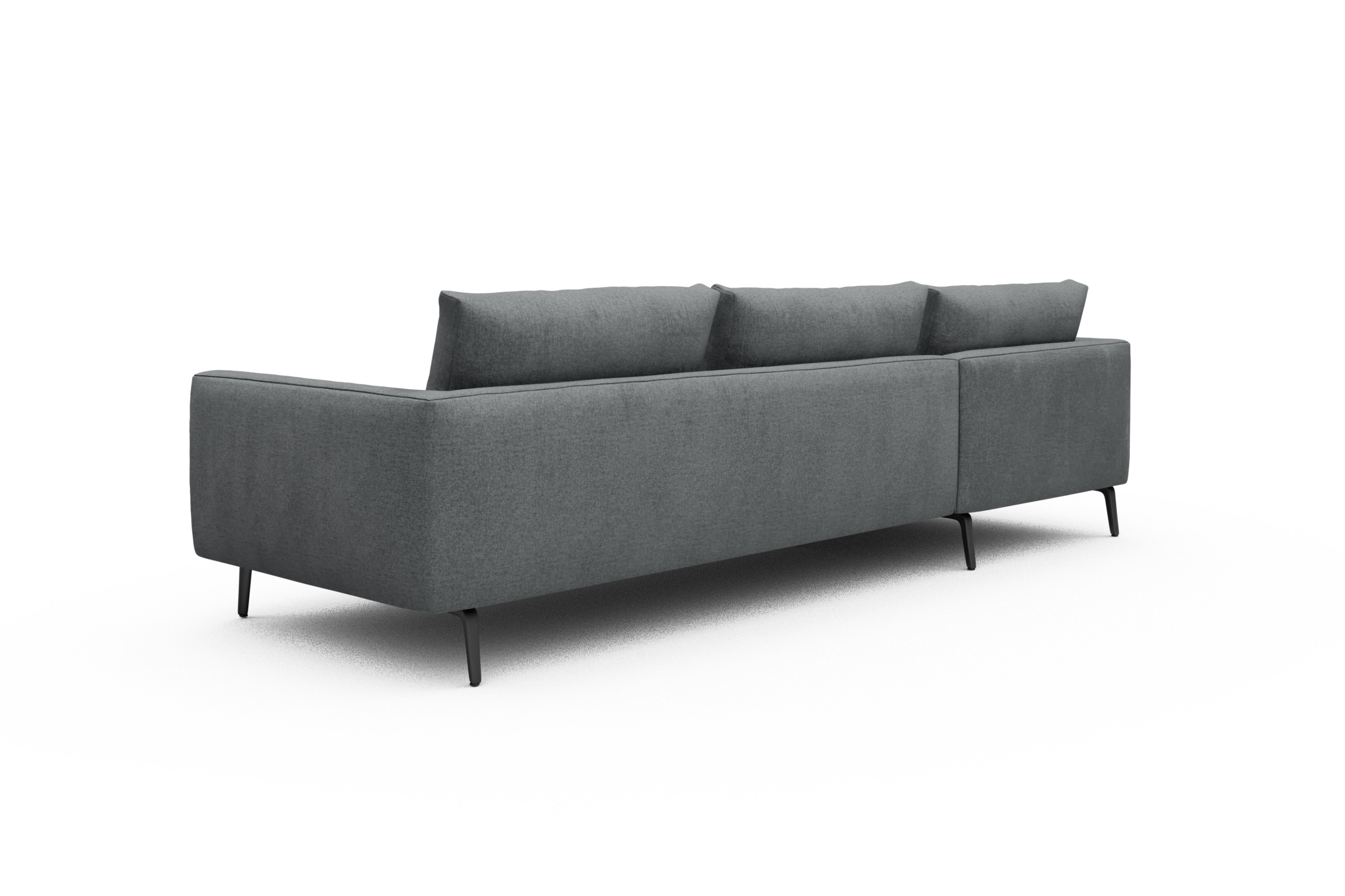 Ecksofa Karl Chaiselongue links mit 2,5-Sitzer Casone-Gravel-Grey