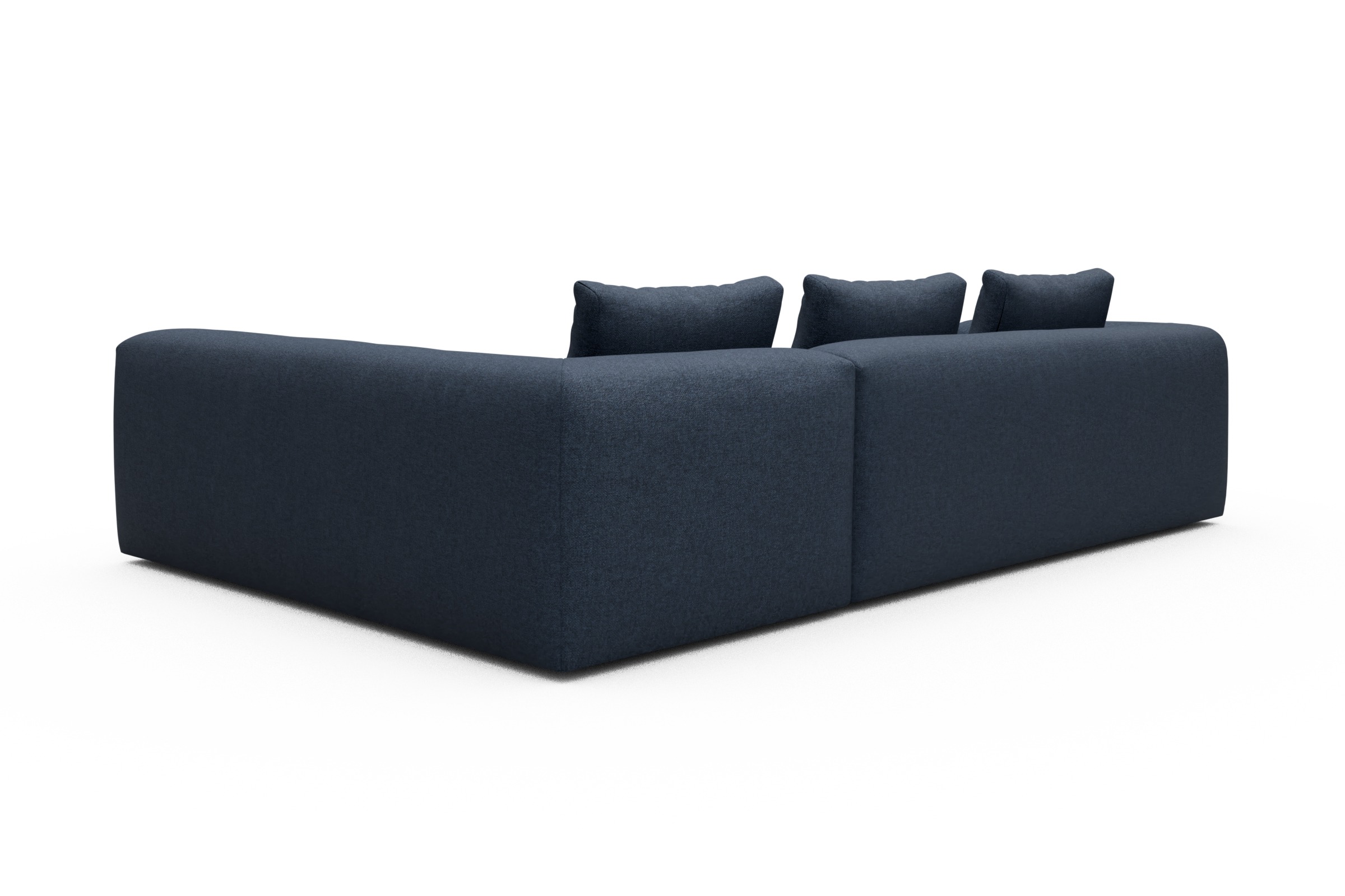 Ecksofa Fred 2x 2,5-Sitzer rechts offen Sama-Deep-Blue