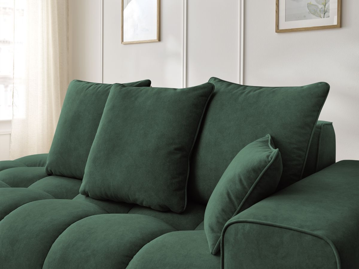 Bobochic Mont-blanc Sofa 4-Sitzer Samt Grün Armlehne rechts