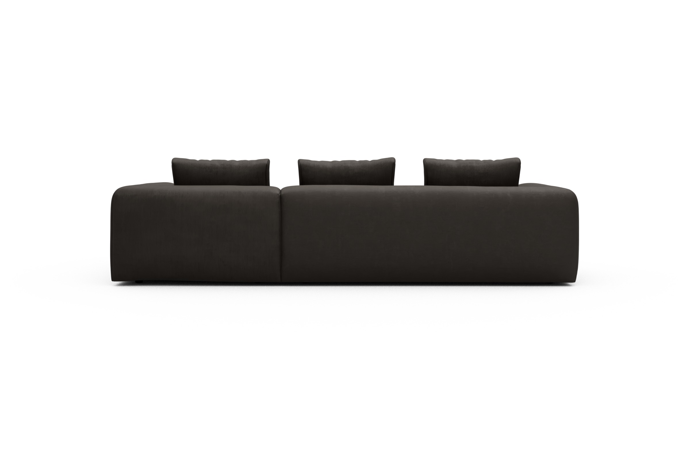 Ecksofa Fred Chaiselongue rechts mit 2,5-Sitzer Cordufine-Taupe