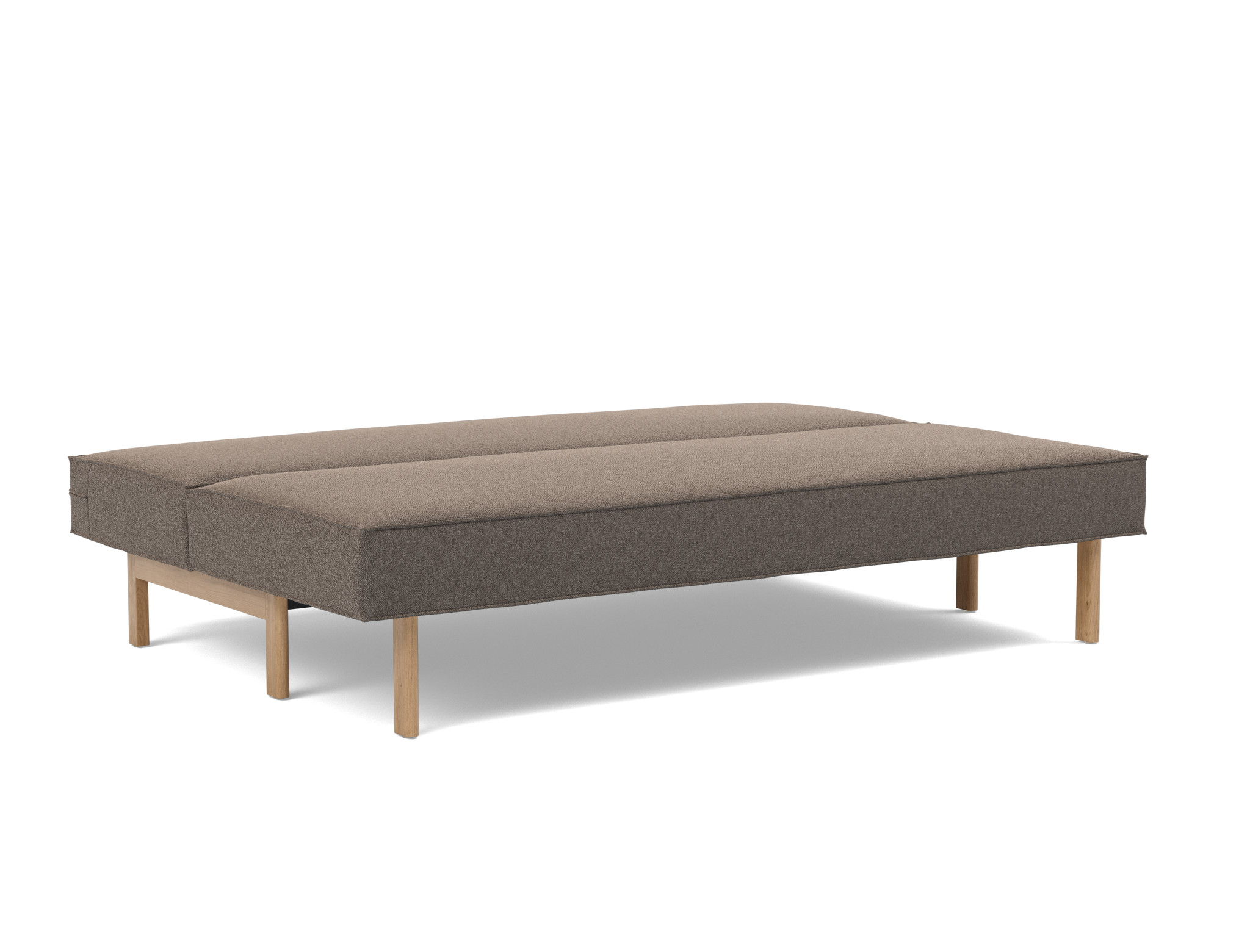 Schlafsofa Sly Boucle Skandi 530-Taupe Beine Eiche