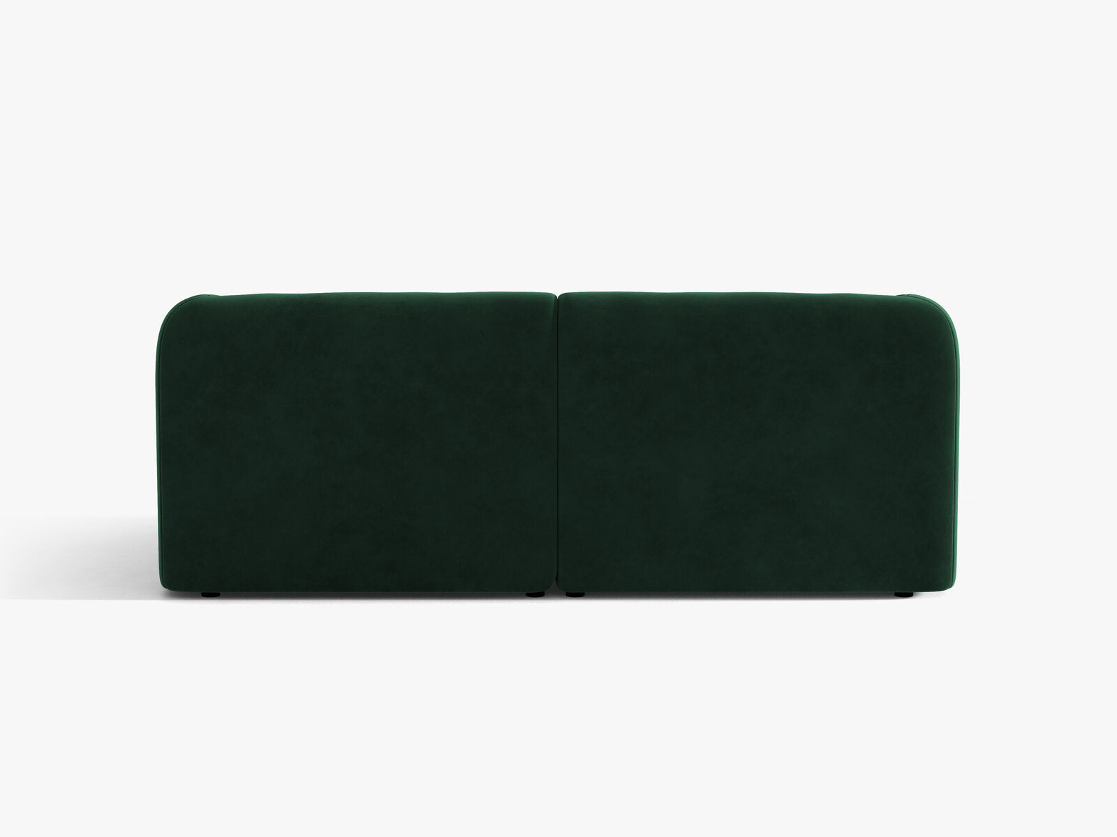 Micadoni Sofa Miley 2-Sitzer Samt Bluvel Flaschengrün