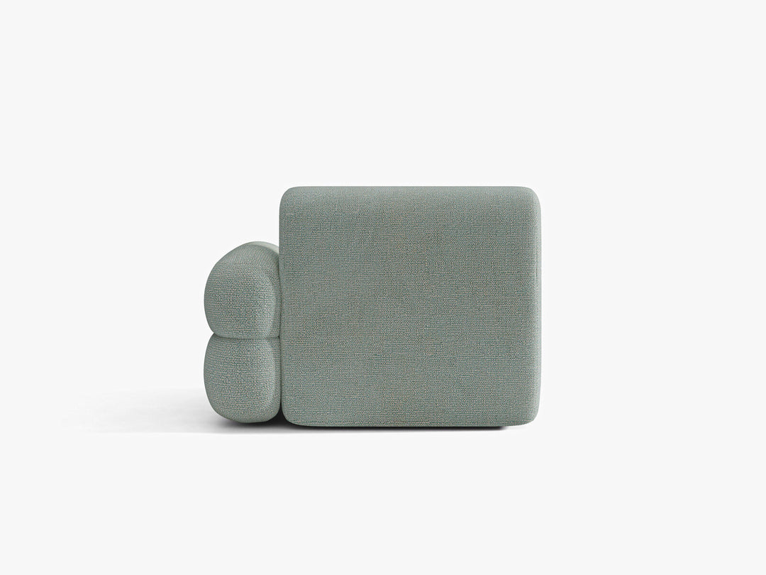 Micadoni Neo Sofamodul Rechts Chenille SILENCIO Gedämpftes Blau