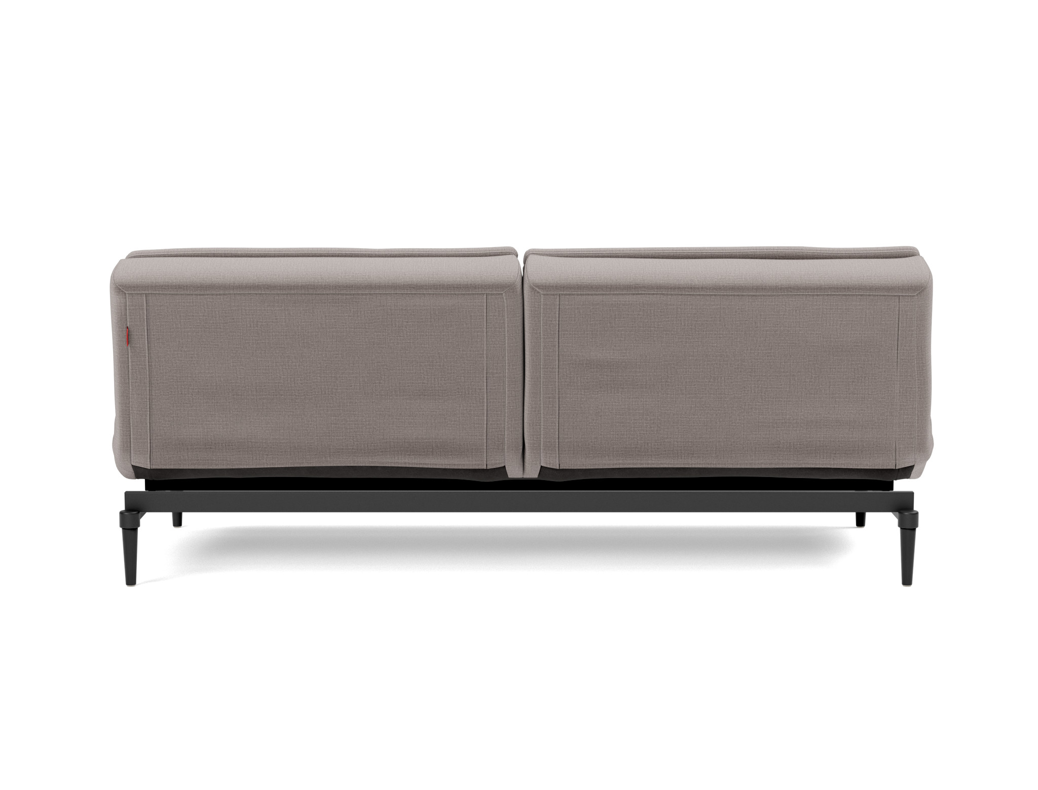 Schlafsofa Dublexo Chenille Esina 418-Truffle Beine Styletto Eiche schwarz