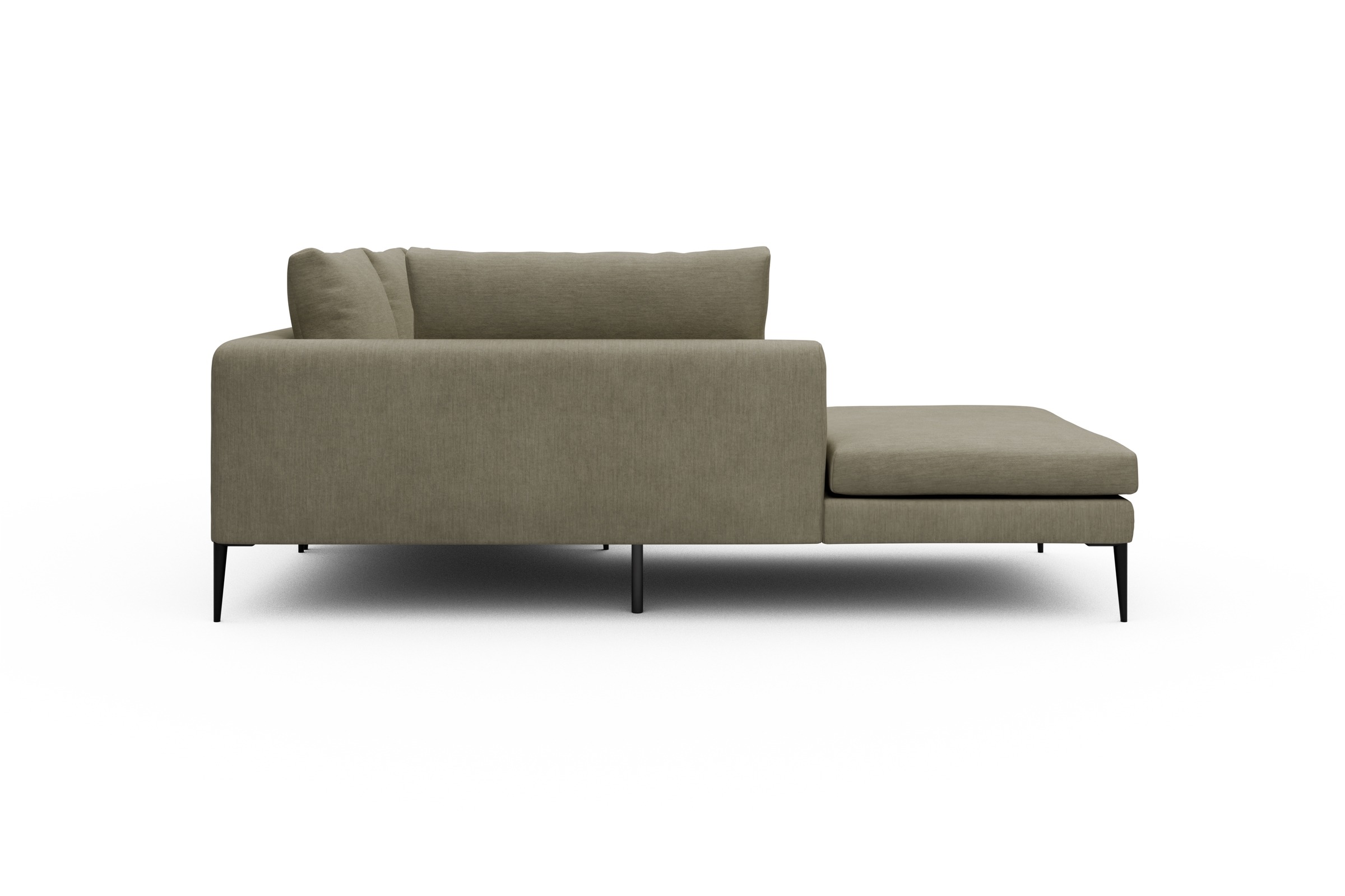 Ecksofa Paul Relax-Ecke links mit 2-Sitzer Vivus-Dusty-Sand