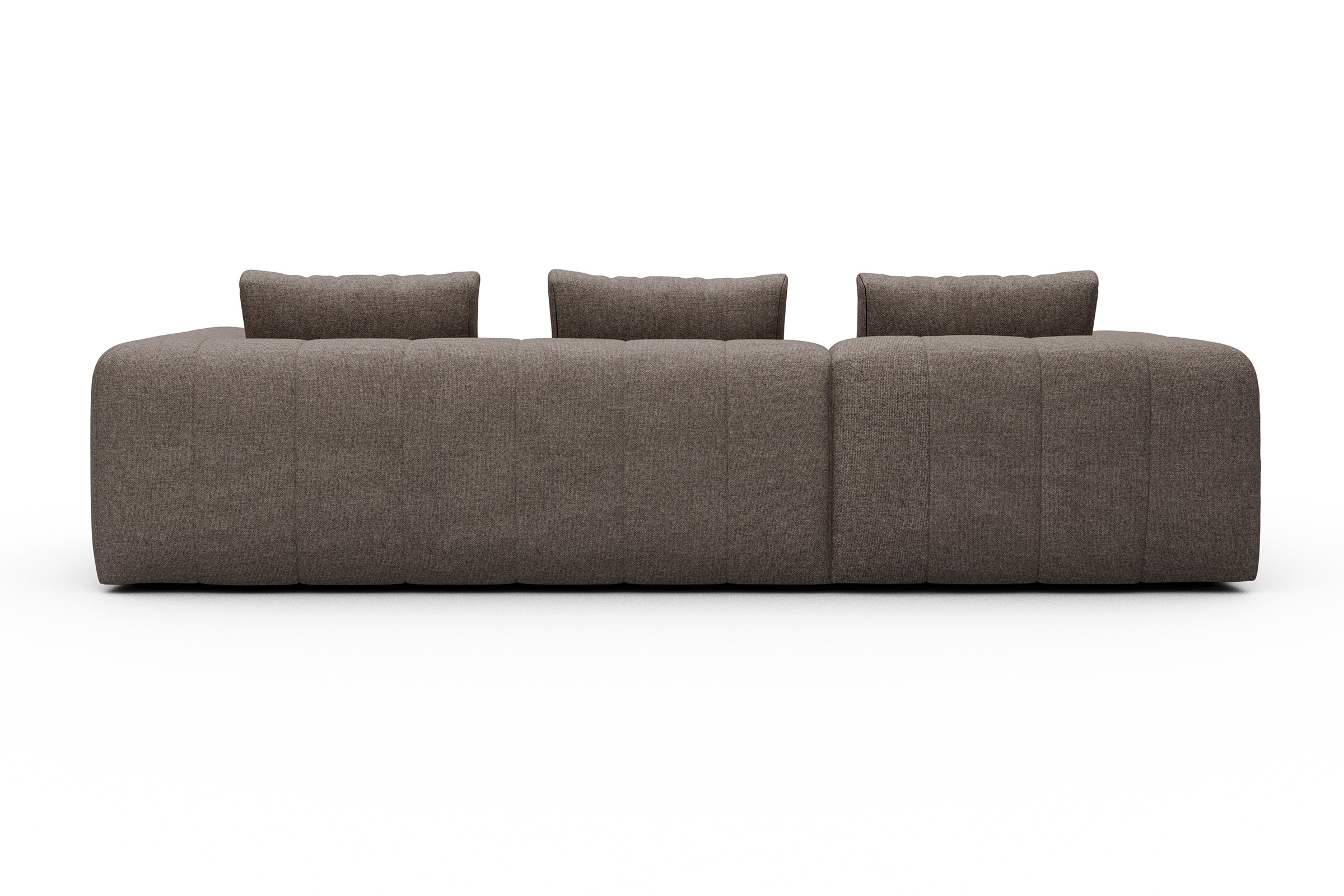 Ecksofa Hugo 2,5-Sitzer Armlehne rechts mit Chaiselongue Sama-Stone