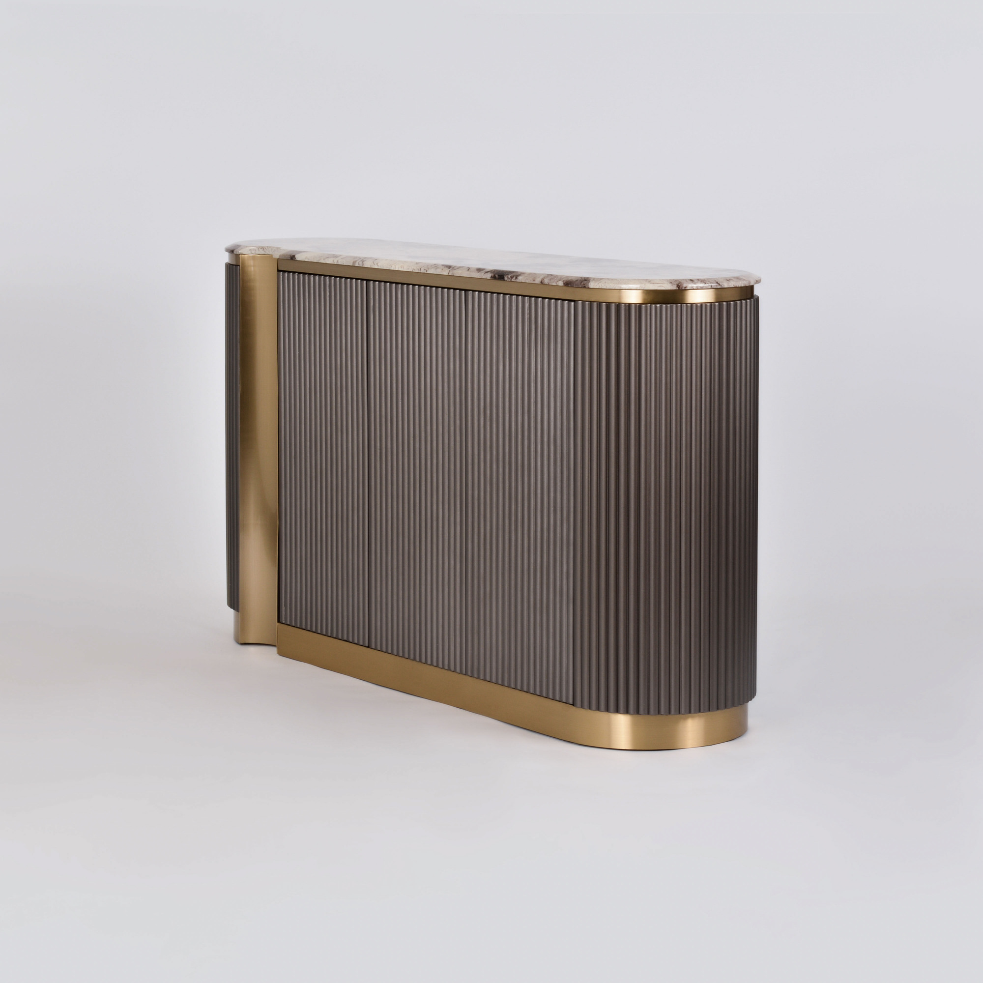 Livin Hill Sideboard Stilig 158 cm Dunkelgraphit, Platte Mehrfarbig