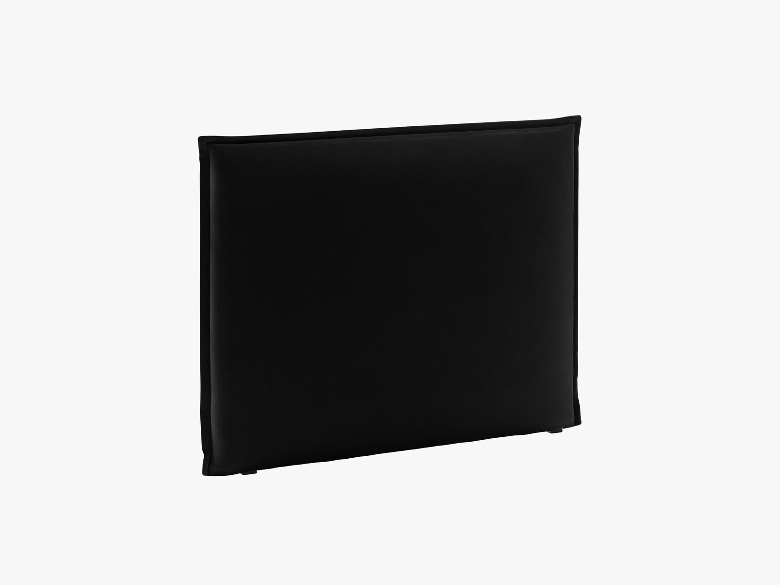 Micadoni Monica Samtiger Kopfteil 140 cm (H 120 cm) Samt Paris Schwarz 160x120