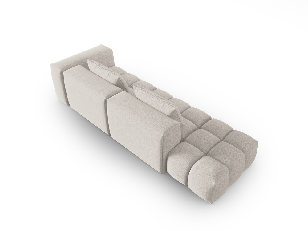 Cosmopolitan Design Sofa Verona 4-Sitzer offen Strukturierter Stoff Sorella Beige Links