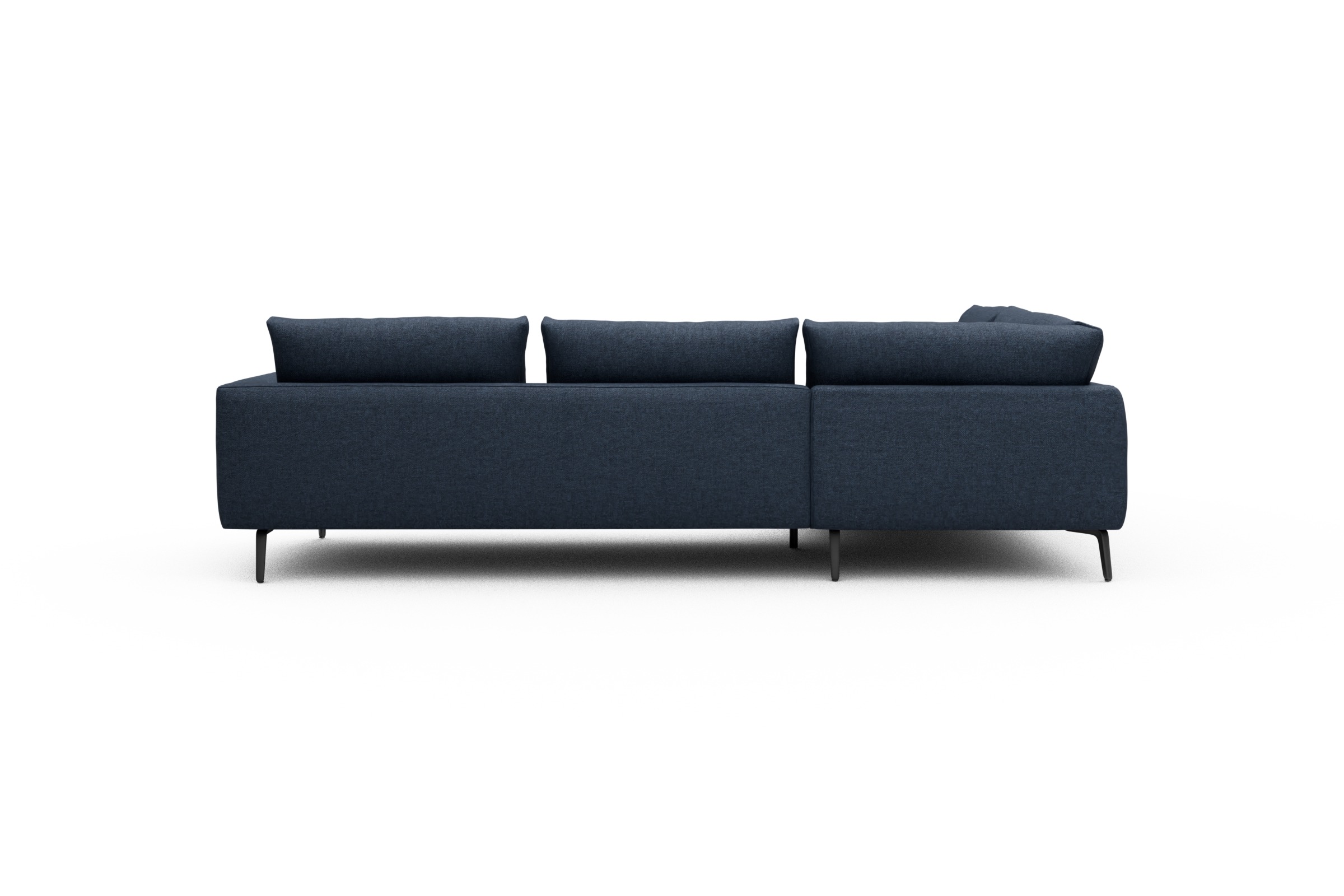 Ecksofa Karl Relax-Ecke links mit 2,5-Sitzer Sama-Deep-Blue