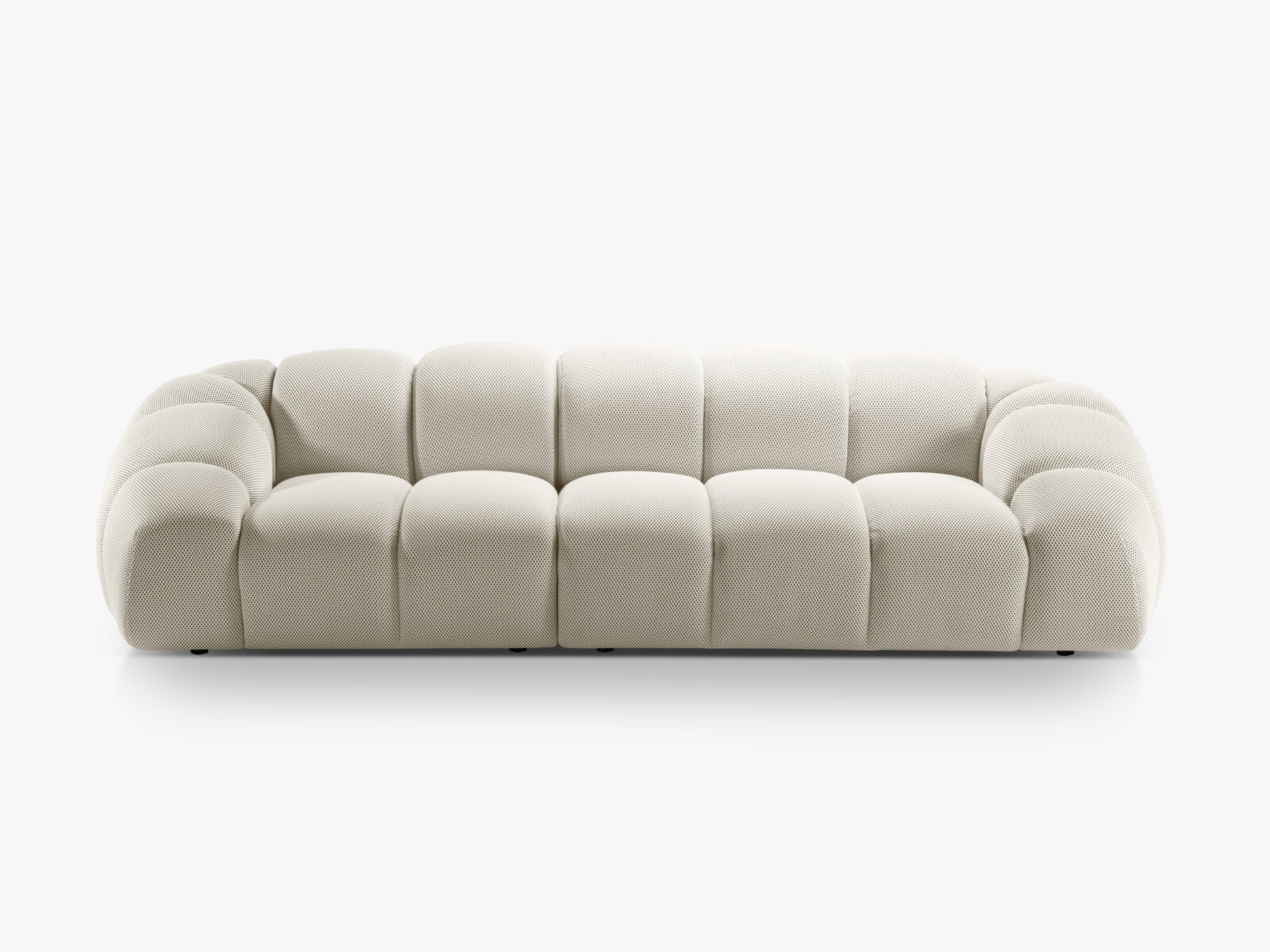 Micadoni Sofa Diana 4-Sitzer 3D-Stoff Helles Beige