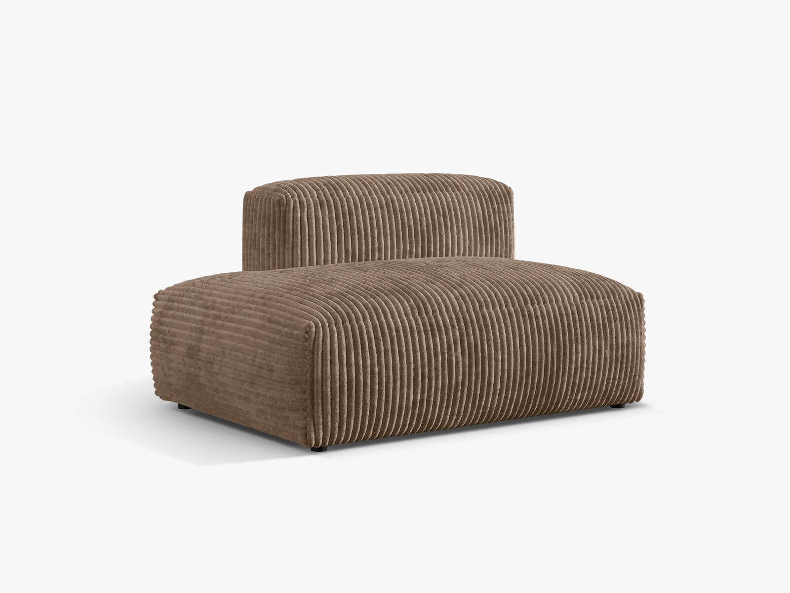 Micadoni Ecksofa-Modul Martina 1-Sitzer Links Kord Eichel