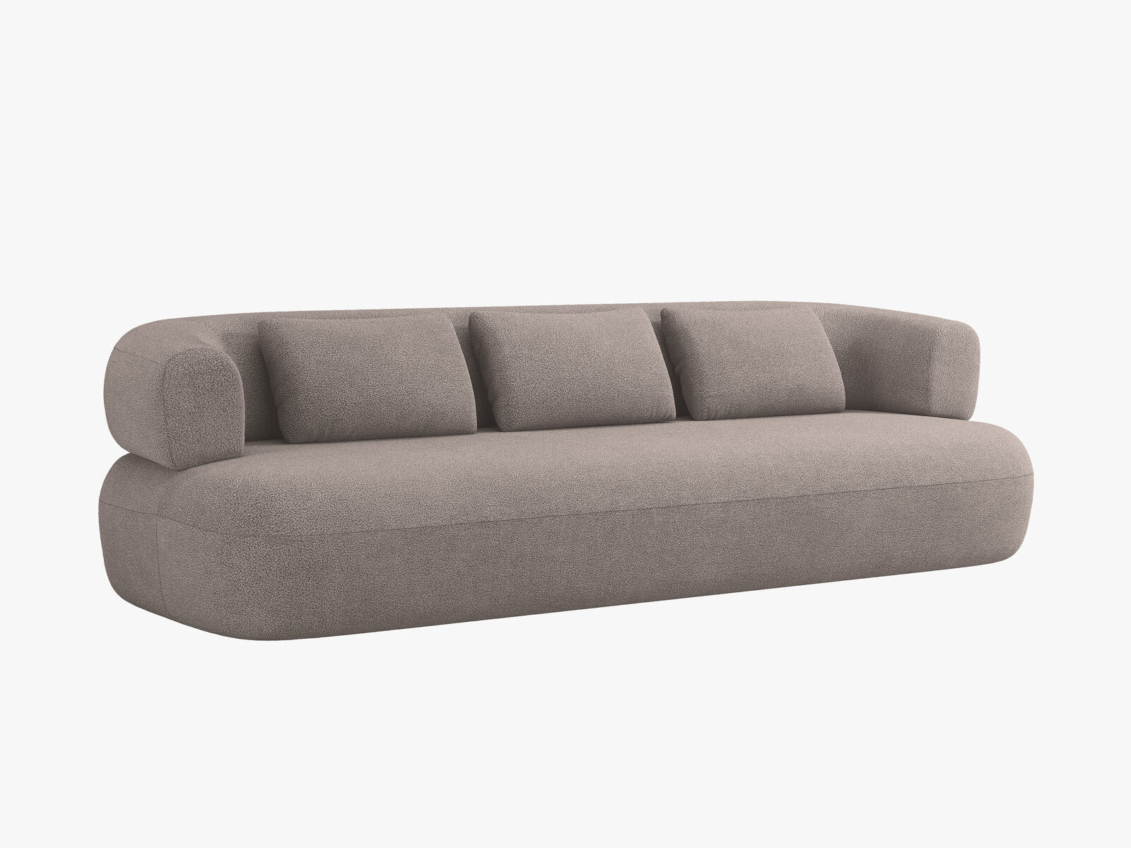 Micadoni Sofa Jenny 4-Sitzer Boucle Now or Never Hellbraun