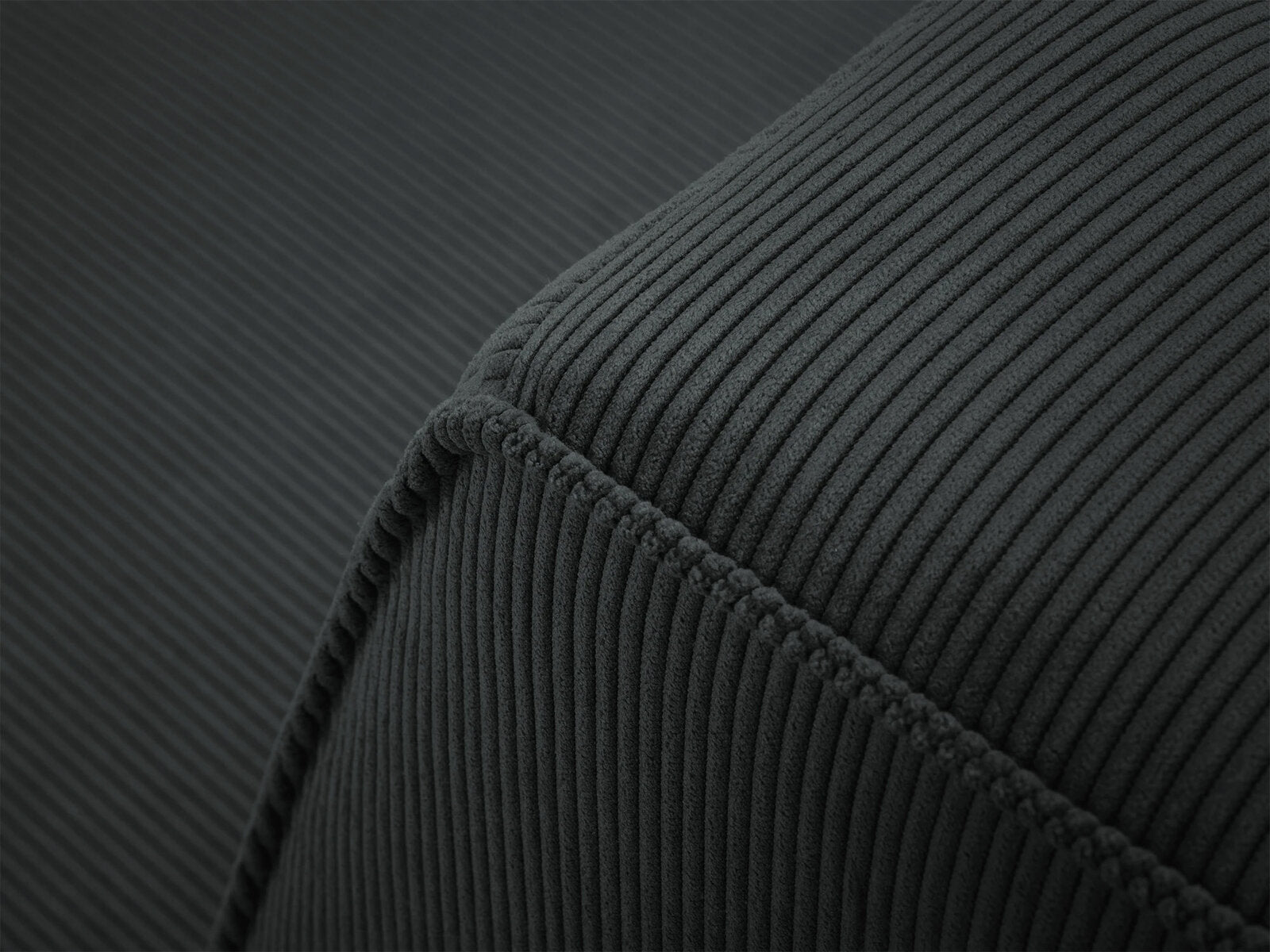Micadoni Sofa Ruby 3-Sitzer Kord Scala Schwarz