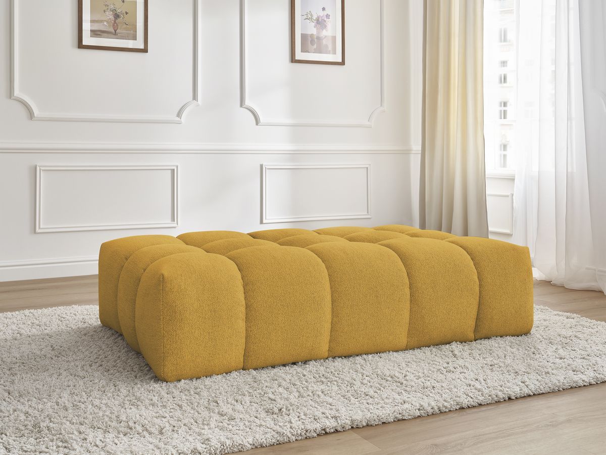 Bobochic Everest Pouf 166 × 100 cm Melange-Stoff Gelb