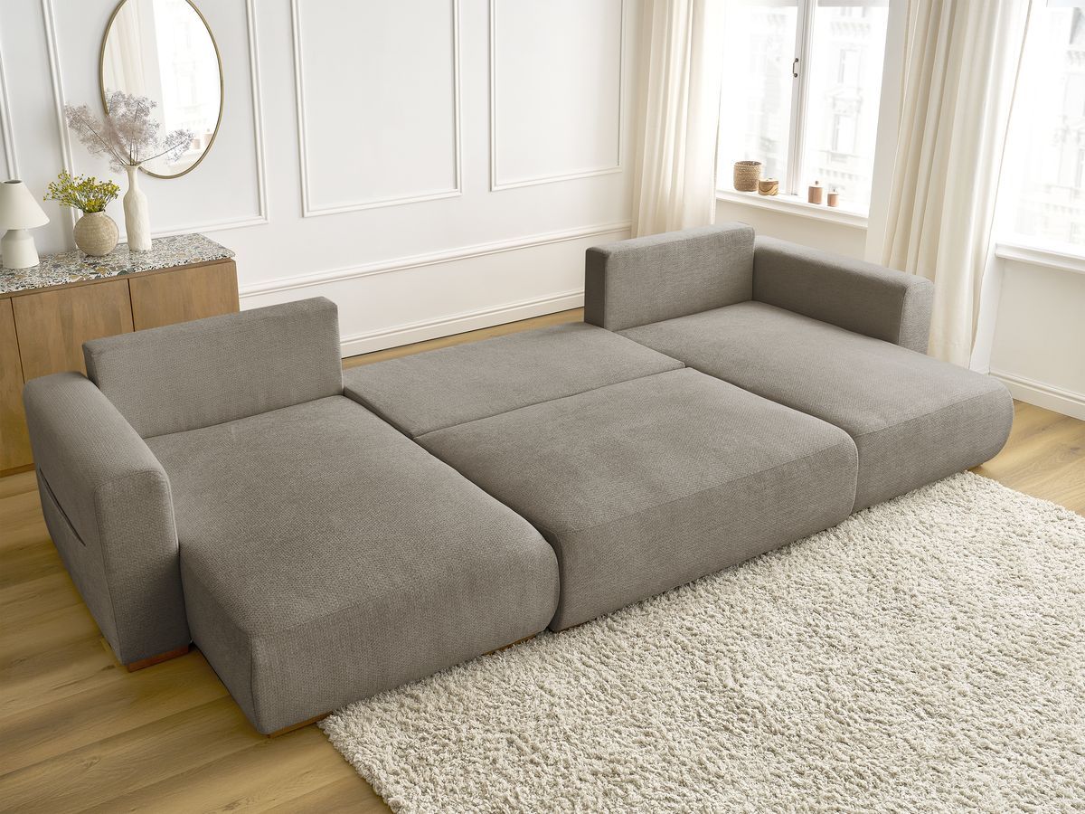Bobochic Sidonie Wohnlandschaft Melange-Stoff Taupe