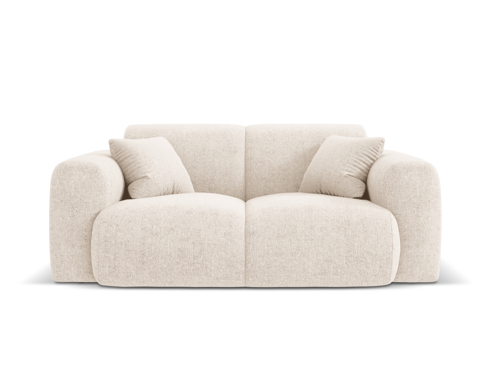 Cosmopolitan Design Sofa Nolio 2-Sitzer Chenille Haga Helles Beige