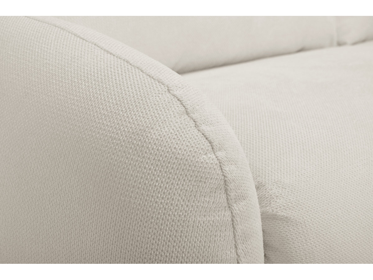 Bobochic Kenan Schlafsofa 3-Sitzer Stoff Beige, Liegefläche 140 × 196 cm
