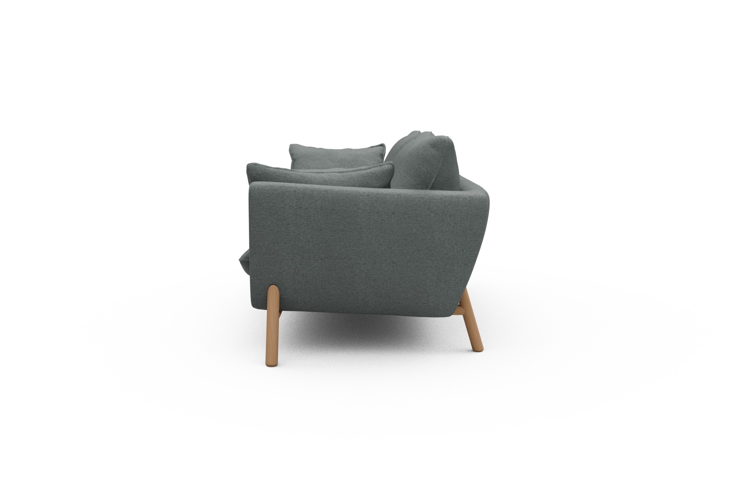 Sofa Emil 2-Sitzer Beinfarbe Eiche Natur Denari-Soft-Grey