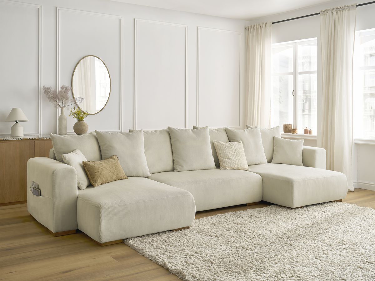 Bobochic Sidonie Wohnlandschaft Cordsamt Beige