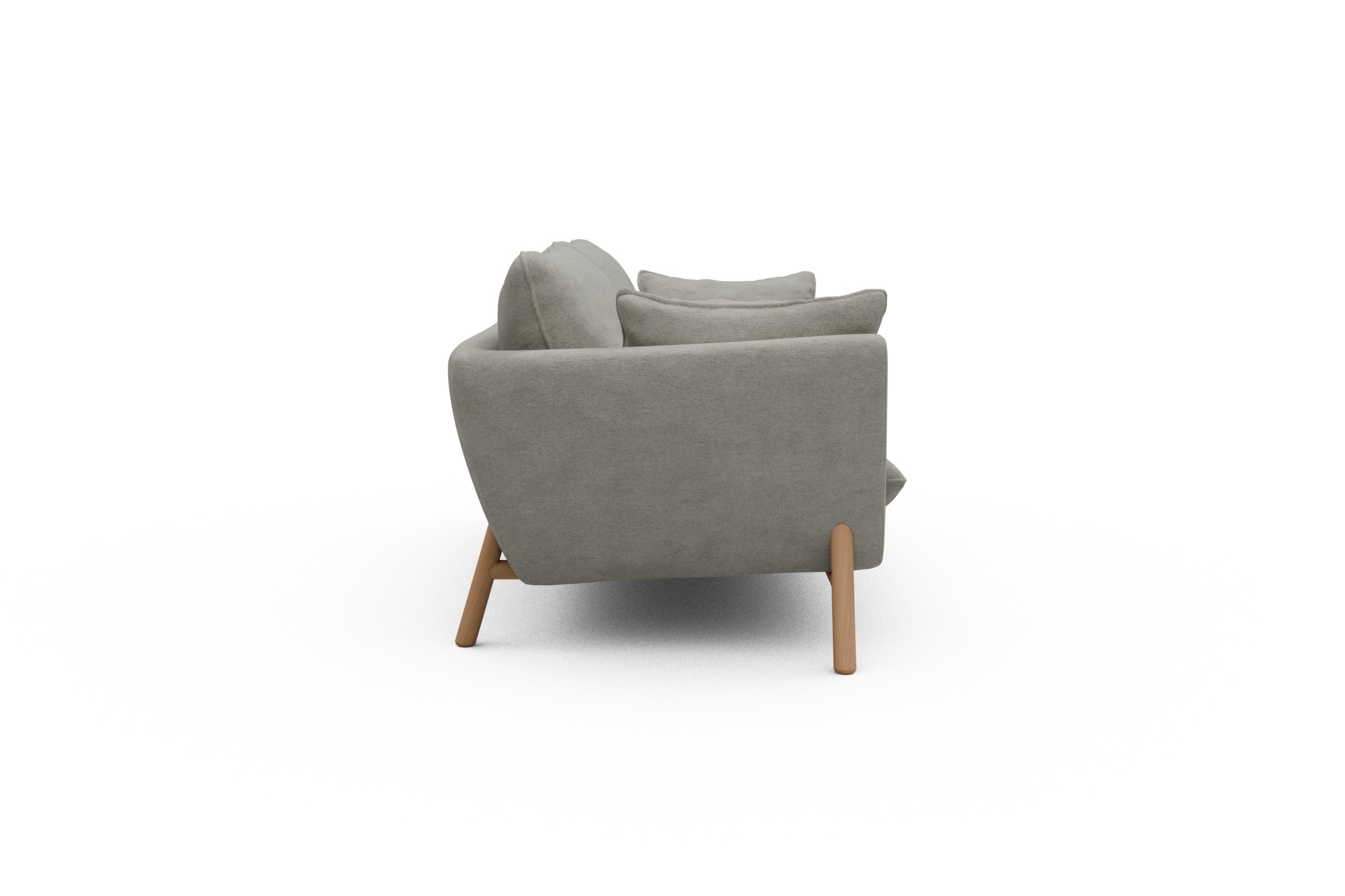 Sofa Emil 2-Sitzer Beinfarbe Eiche Natur Carreno-Moon-Stone-White