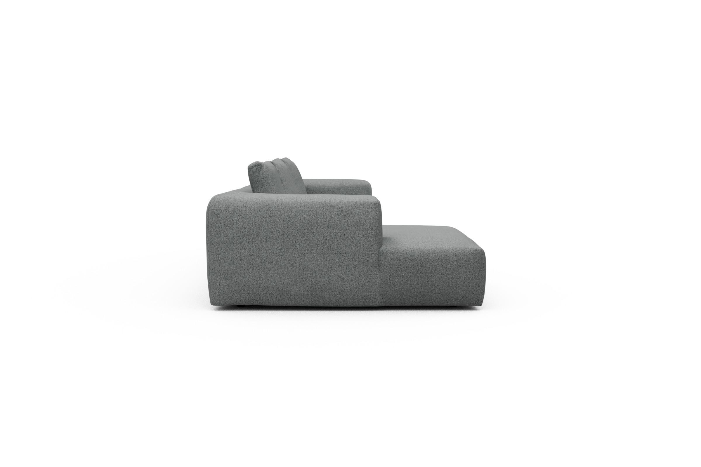 Ecksofa Fred Chaiselongue links mit 2,5-Sitzer Aivi-Gravet-Grey