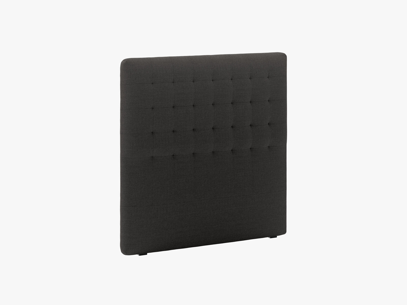 Micadoni Nova Samtiger Kopfteil 120 cm (H 120 cm) Strukturierter Stoff Liberty Schwarz 120x120